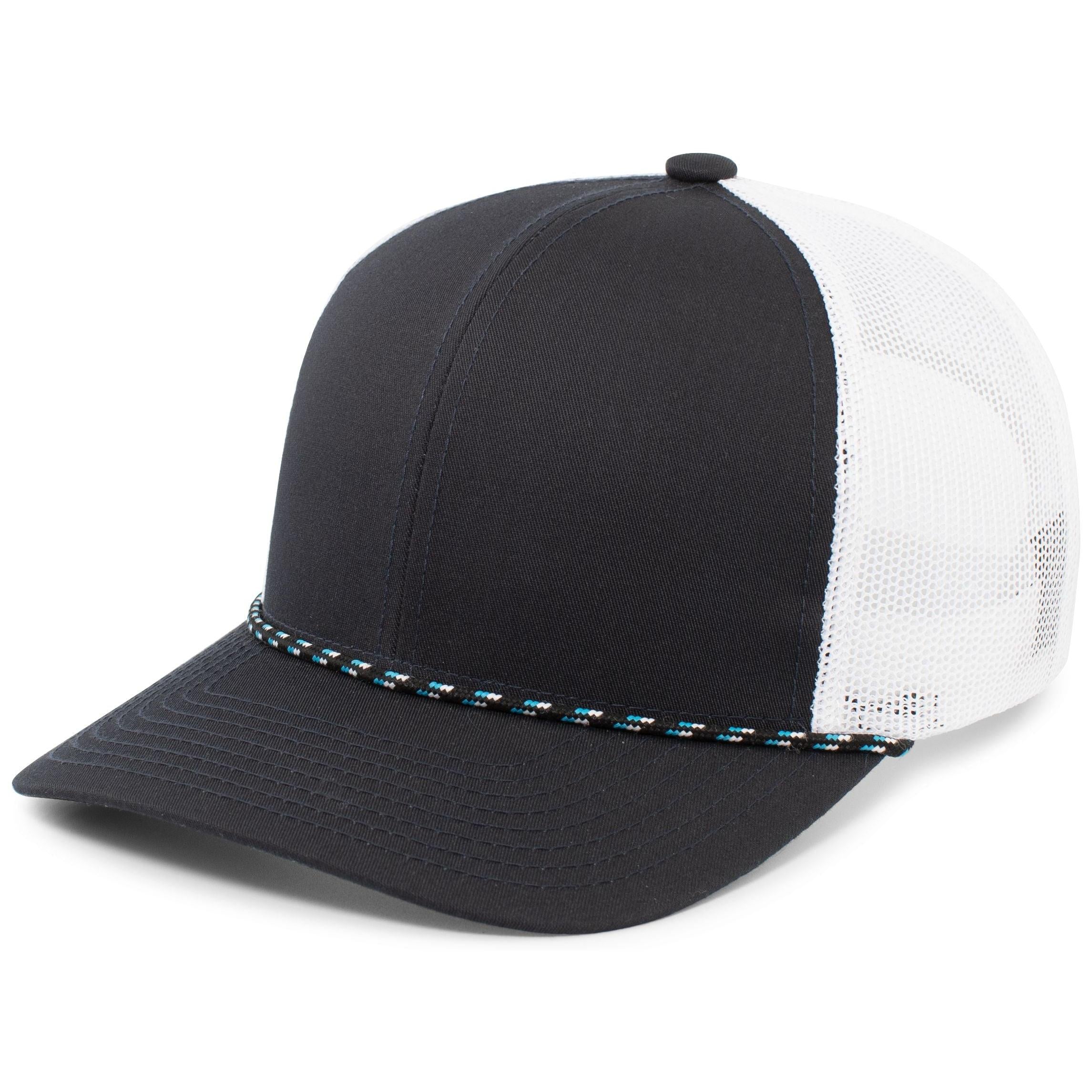 Trucker Snapback Braid Cap - OS - NAVY/WHITE/NAVY
