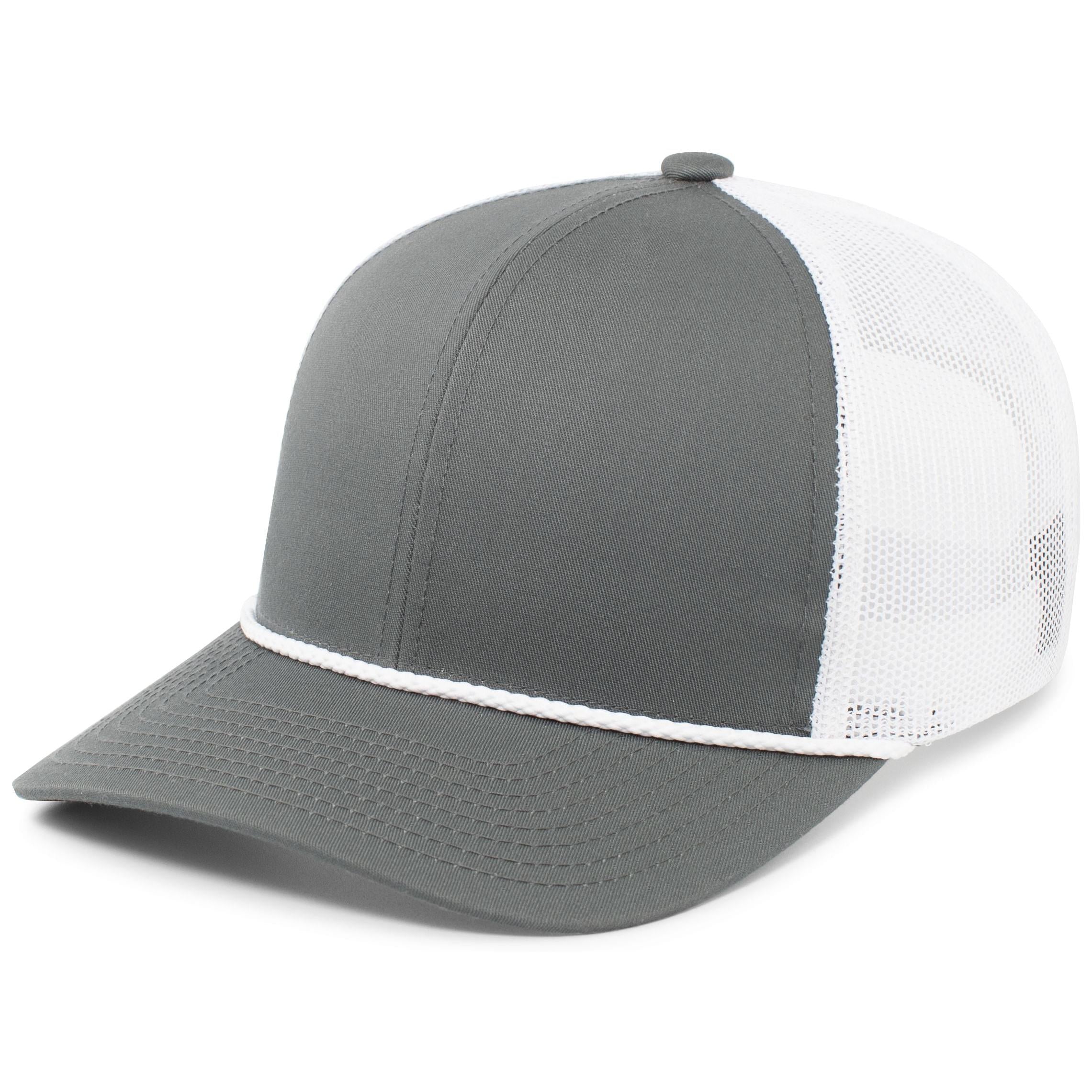 Trucker Snapback Braid Cap - OS - GRAPHITE/WHITE/GRAPHITE