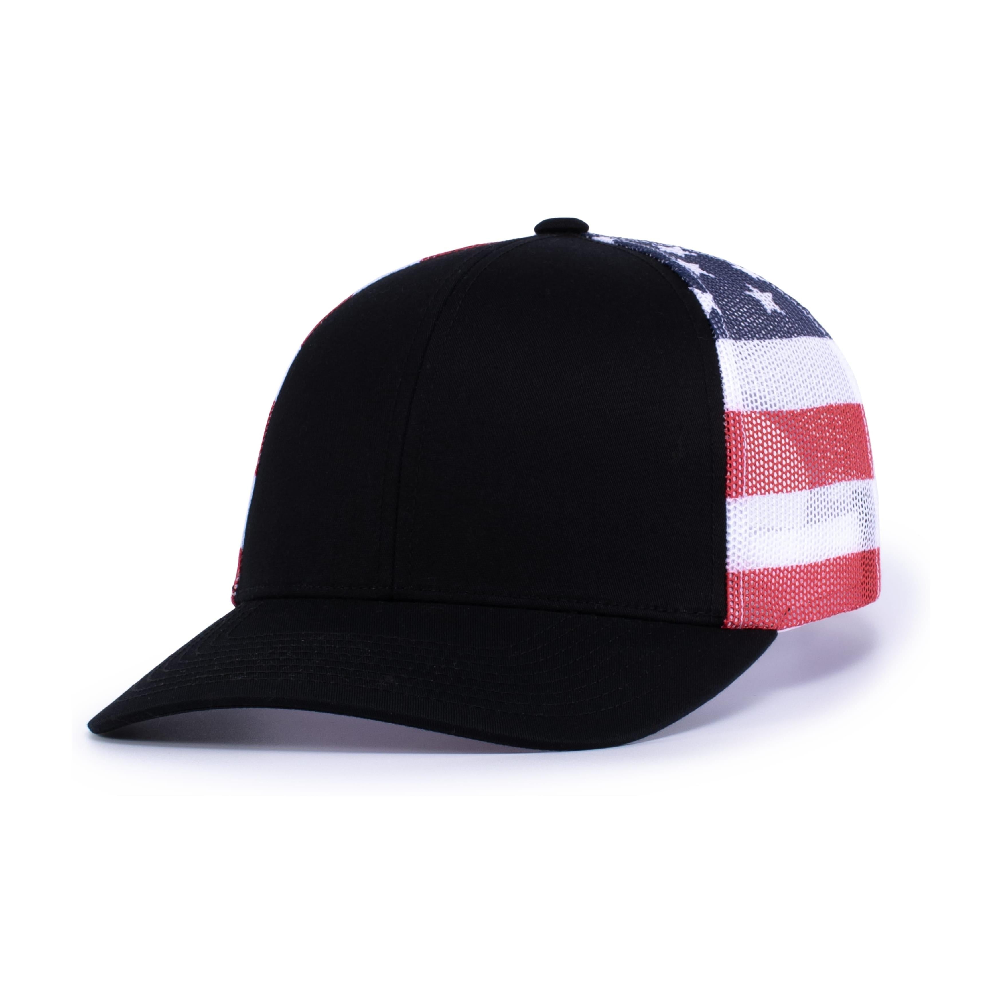 PRINTED TRUCKER CAP - OS - BLACK/USA/BLACK