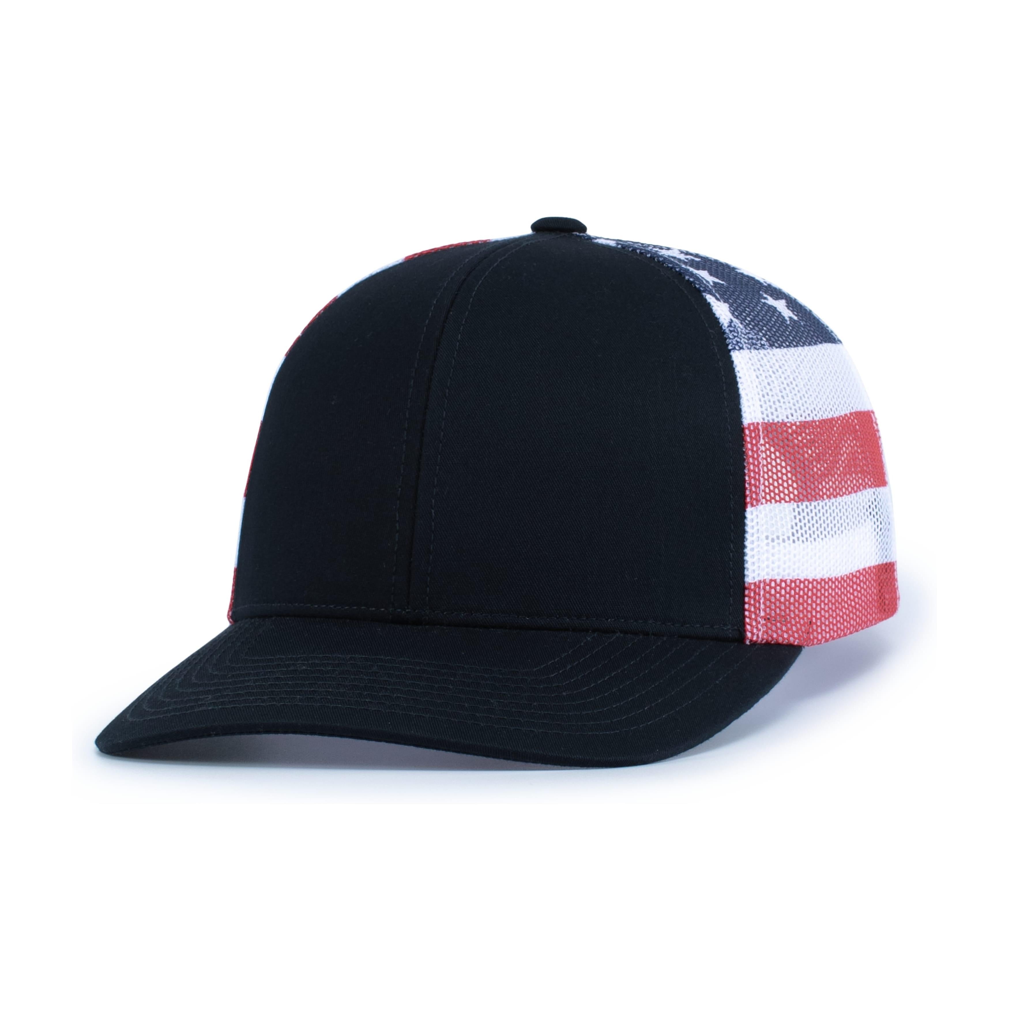 PRINTED TRUCKER CAP - OS - NAVY/USA/NAVY