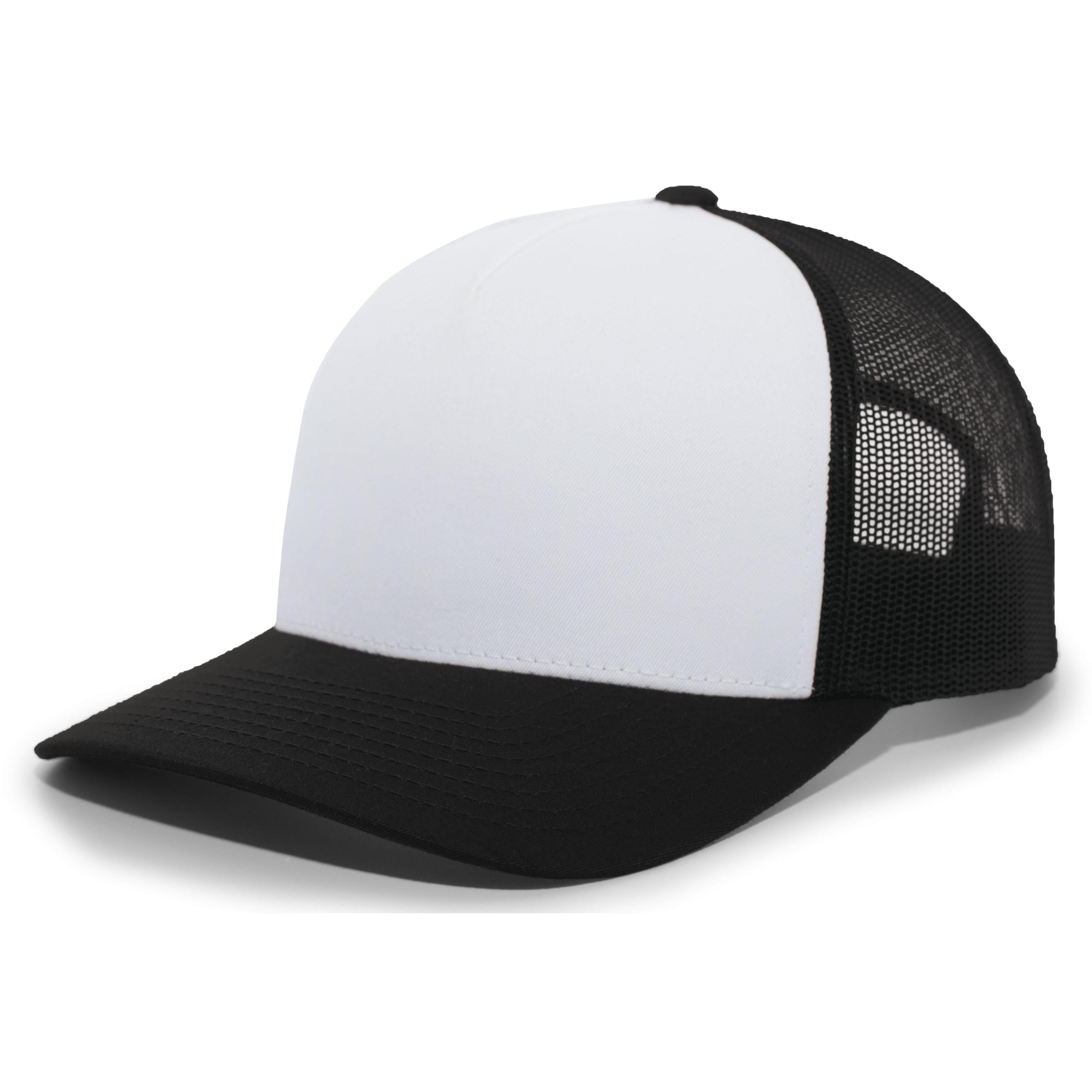 5-Panel Trucker Snapback Cap - OS - WHITE/BLACK/BLACK