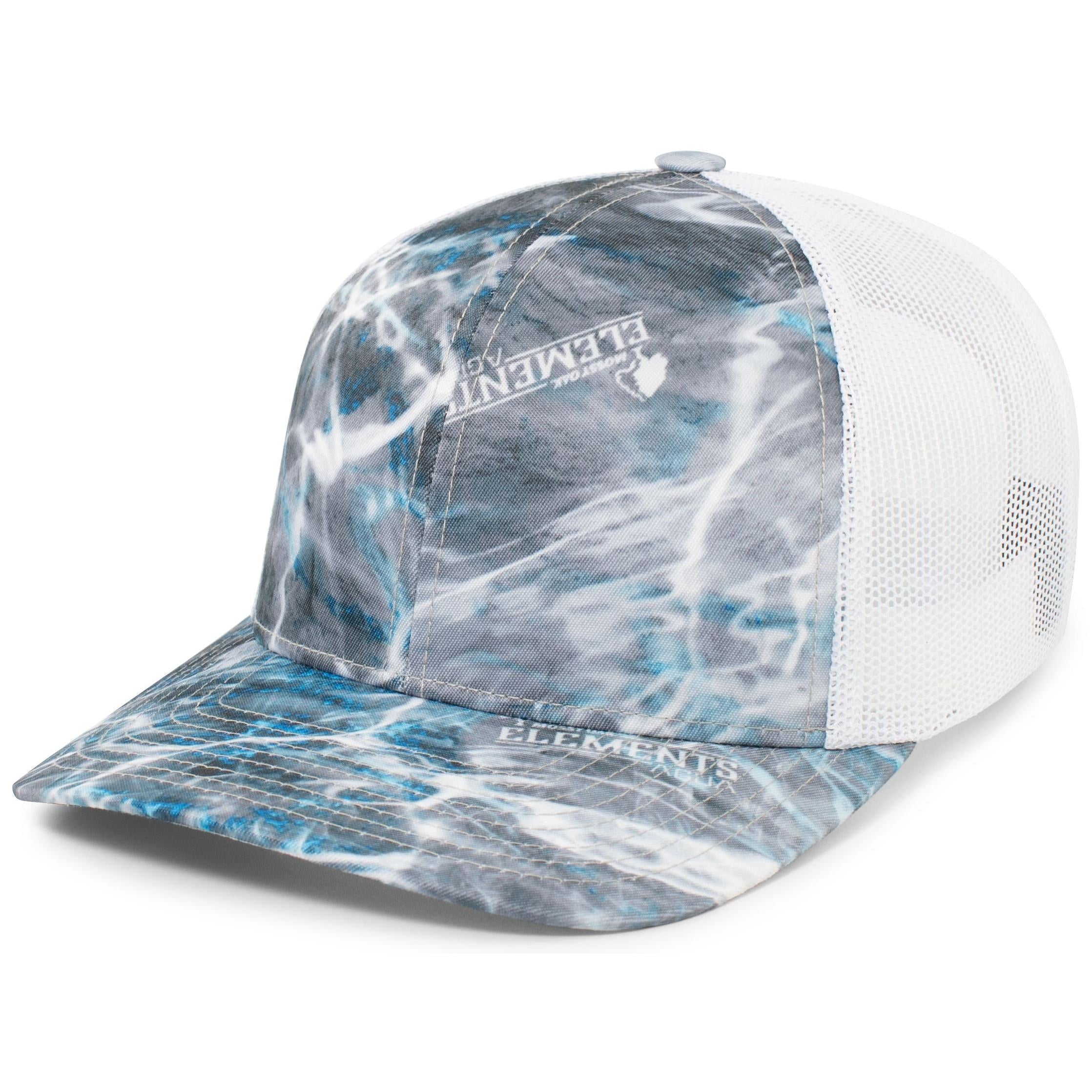 Mossy Oak® Trucker Snapback - OS - ELEMENTS AGUA STEELHEAD/WHITE