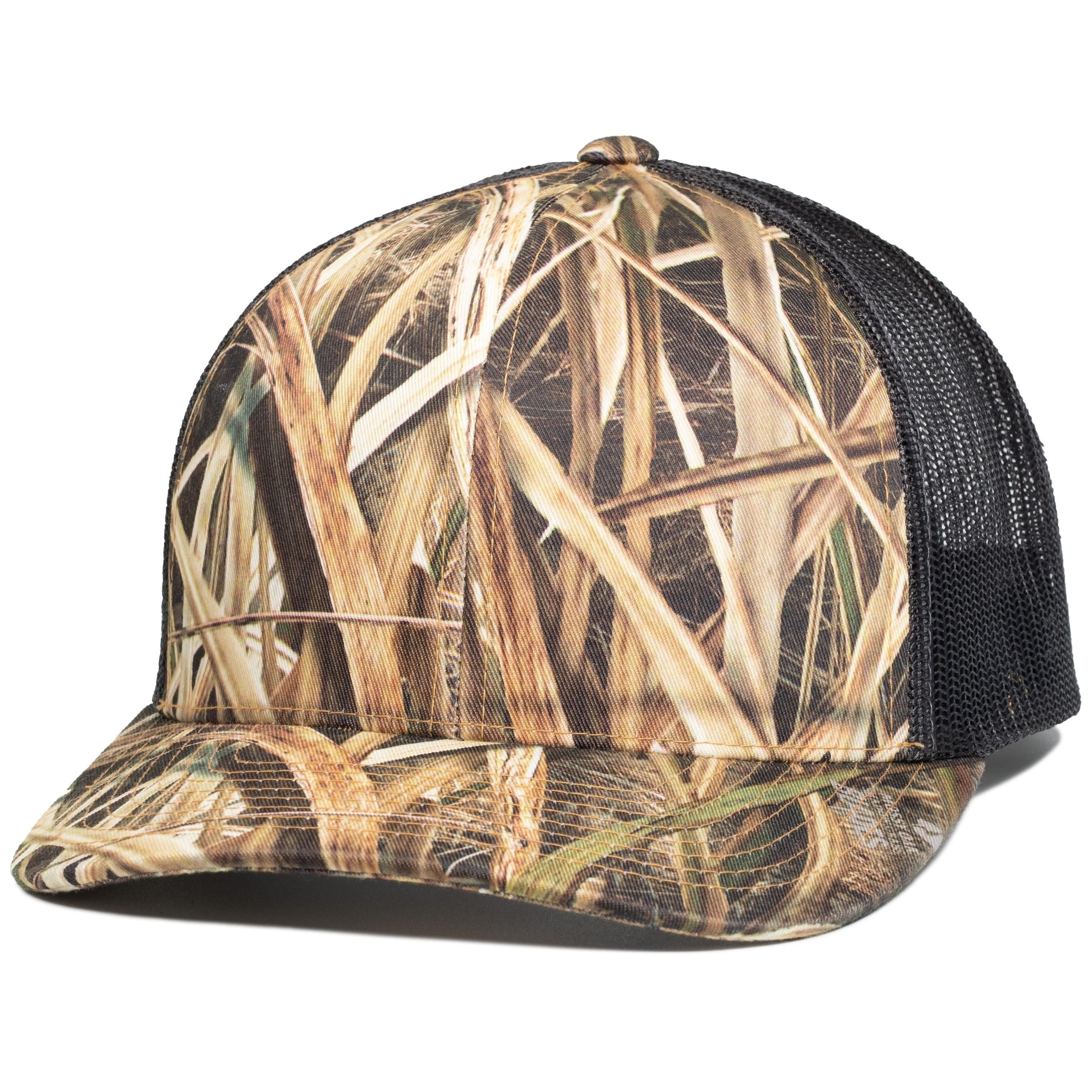Camo Snapback Trucker Cap - OS - SHADOW GRASS BLADES/LIGHT CHARCOAL