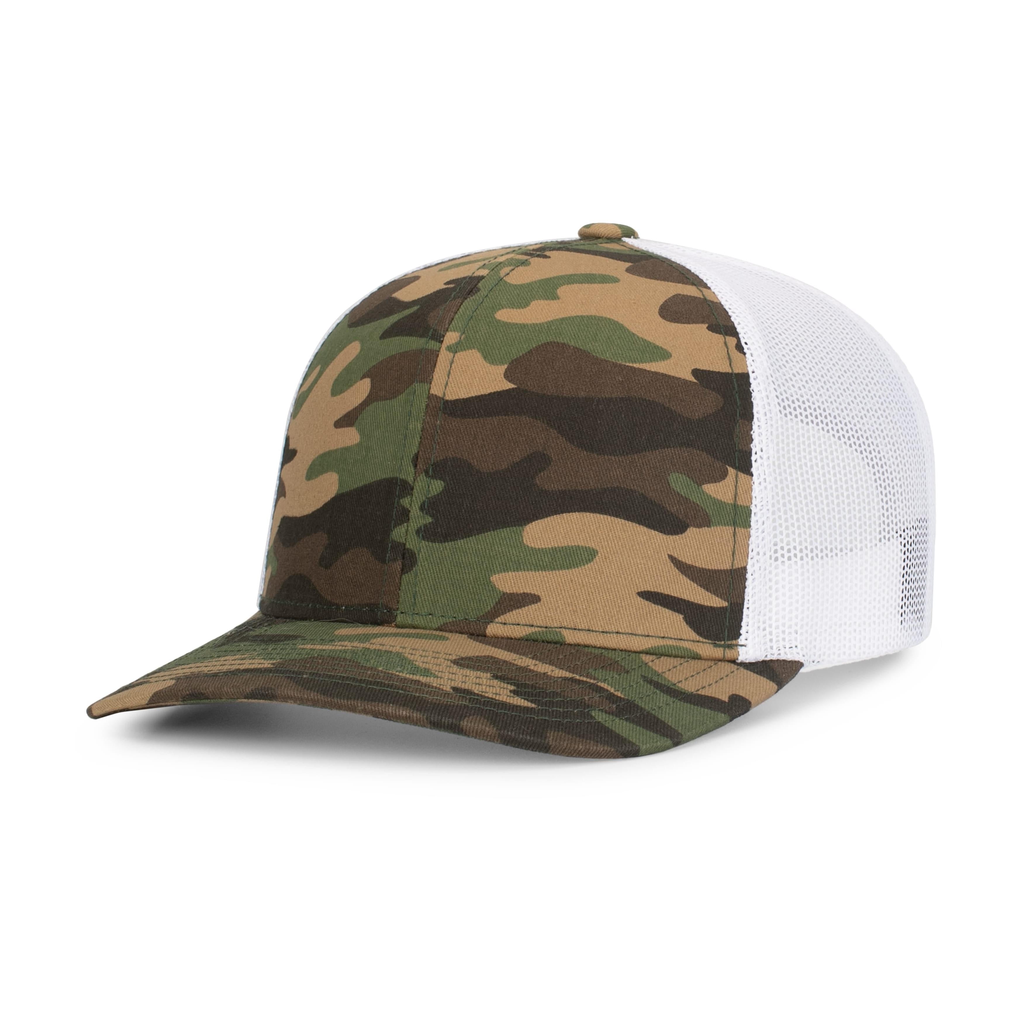 Camo Snapback Trucker Cap - OS - ARMY/WHITE/ARMY