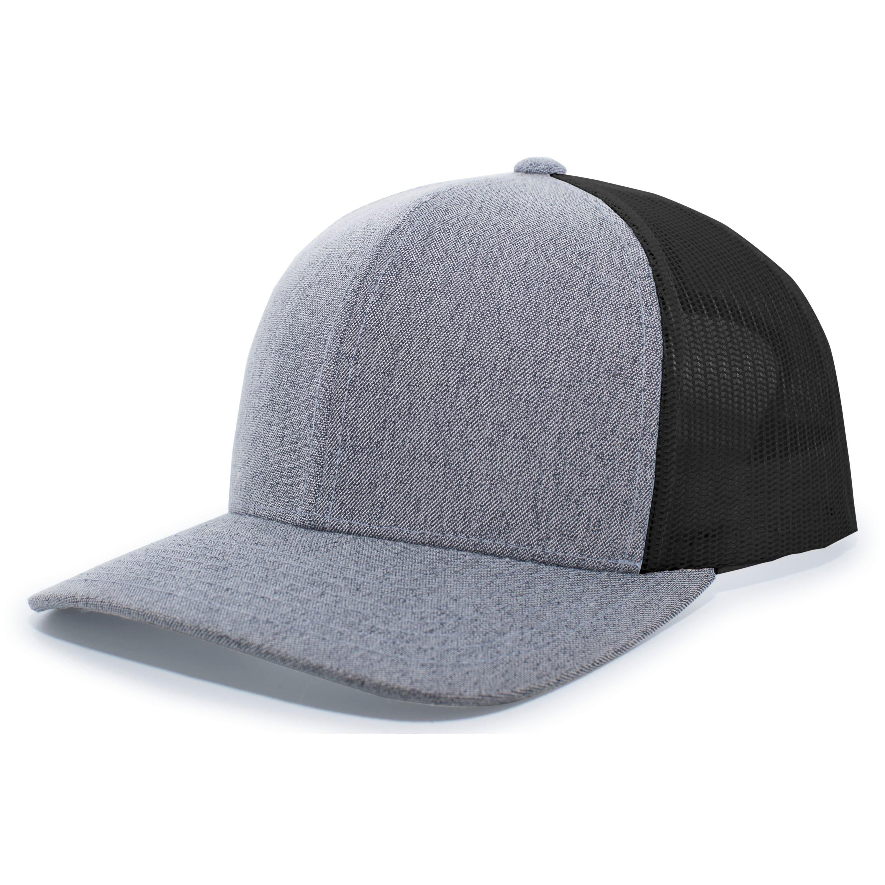Heather Trucker Snapback Cap - OS - GREY HEATHER/BLACK/GREY HEATHER