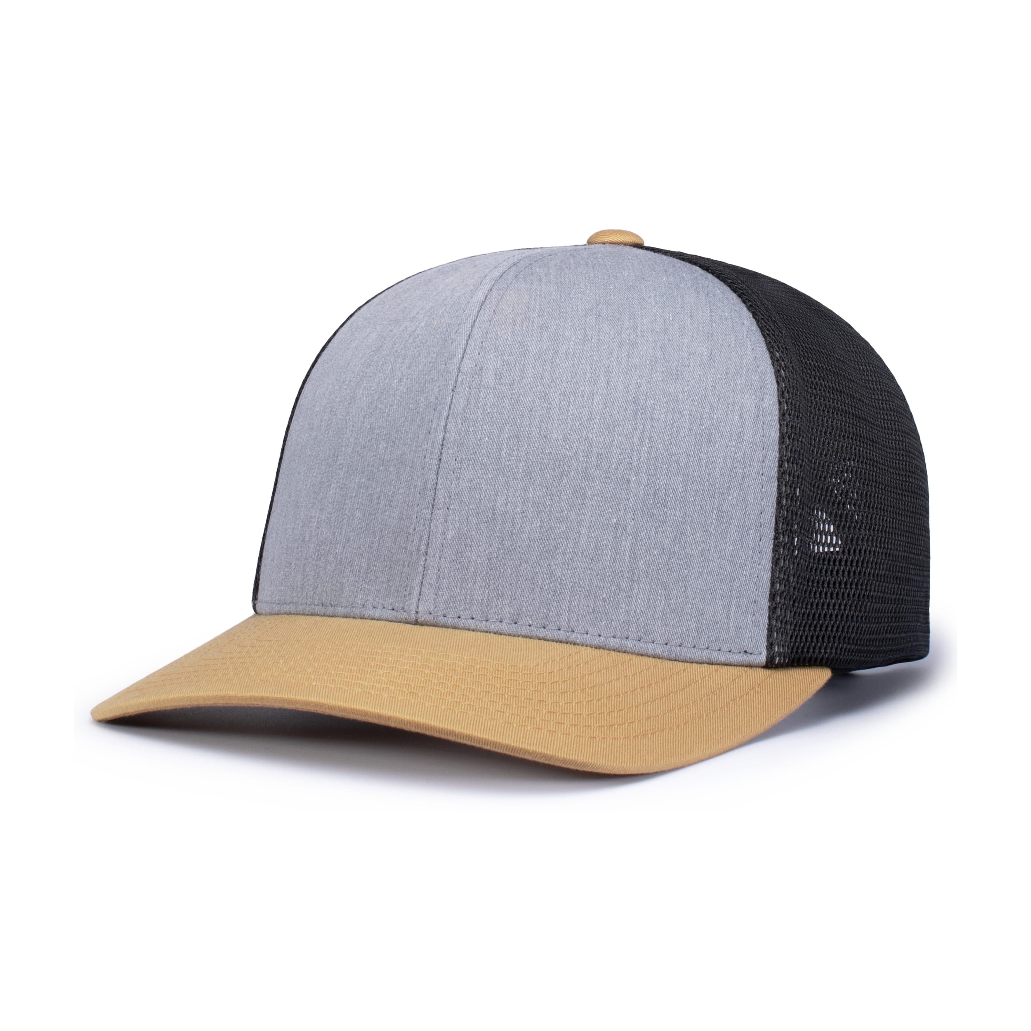 Trucker Flexfit® Snapback Cap - OS - HEATHER GREY/LT CHARCOAL/AMBER GOLD