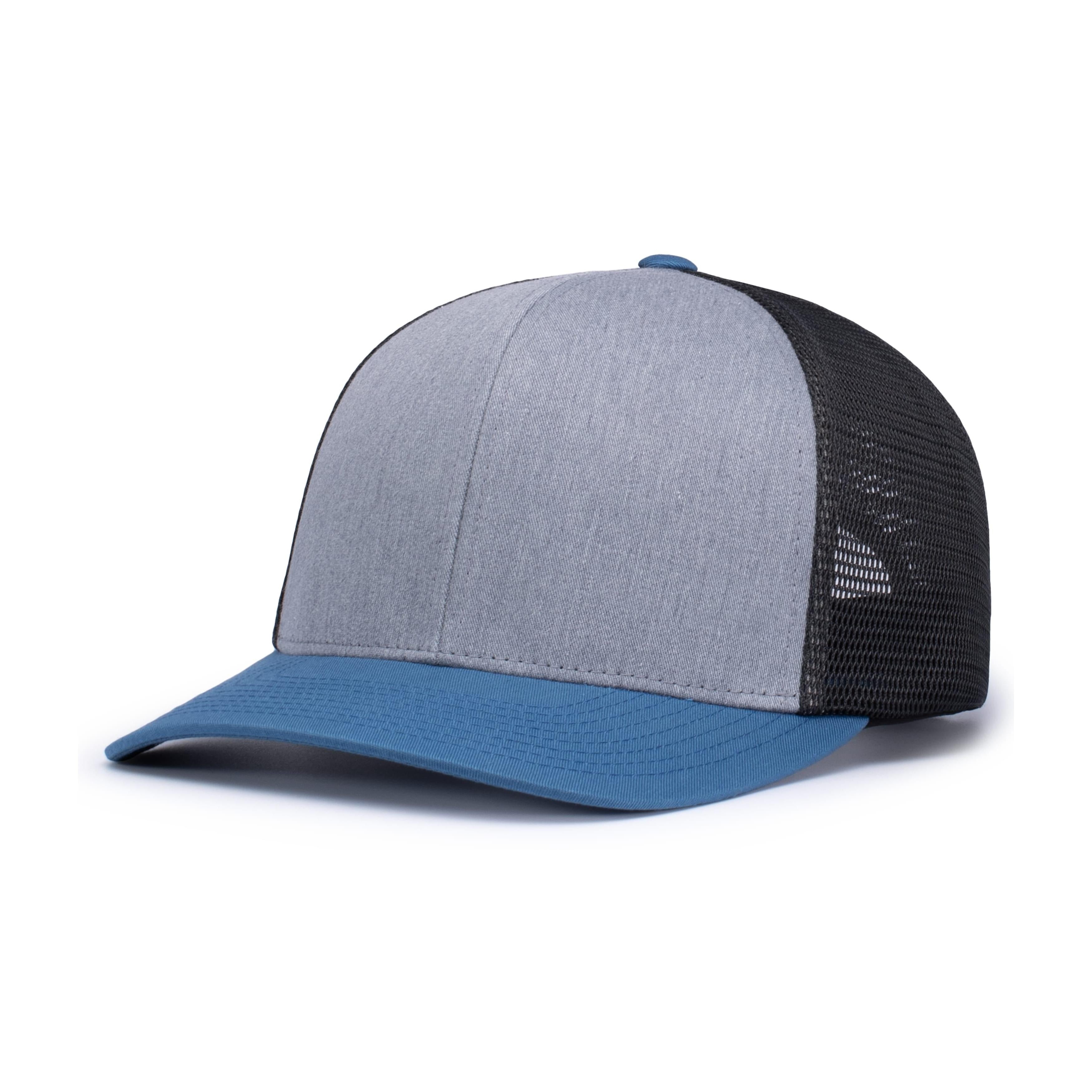 Trucker Flexfit® Snapback Cap - OS - HEATHER GREY/LT CHARCOAL/OCEAN BLUE