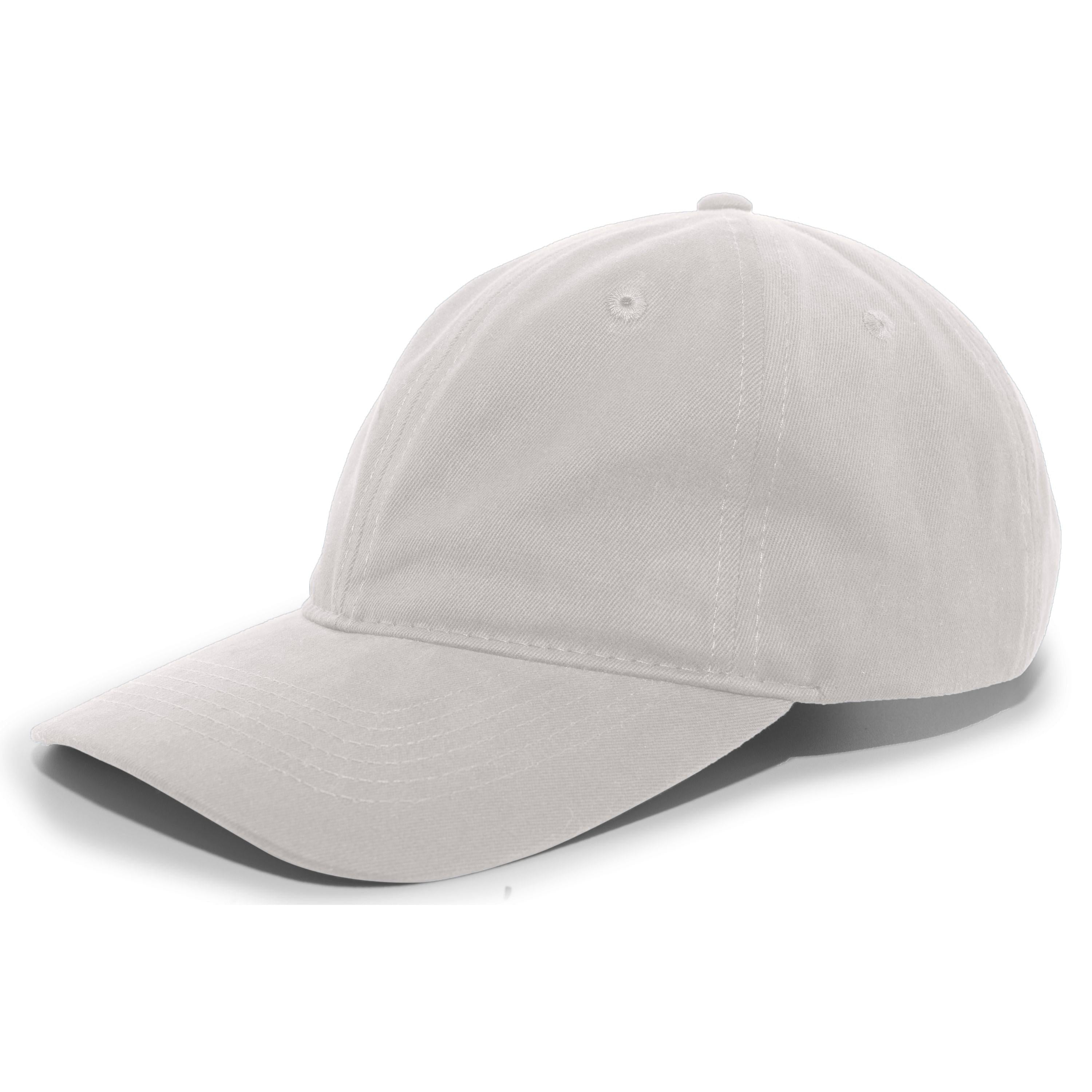 Brushed Cotton Twill Buckle Strap Adjustable Cap - OS - SILVER