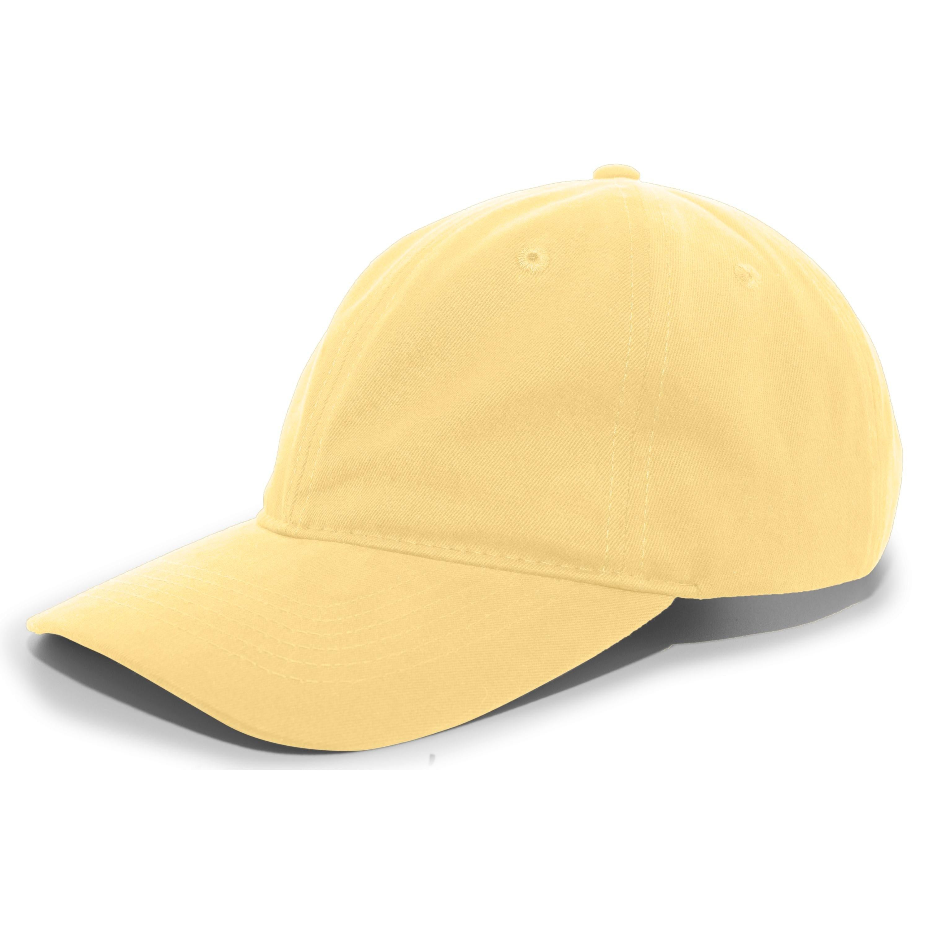 Brushed Cotton Twill Buckle Strap Adjustable Cap - OS - MUSTARD