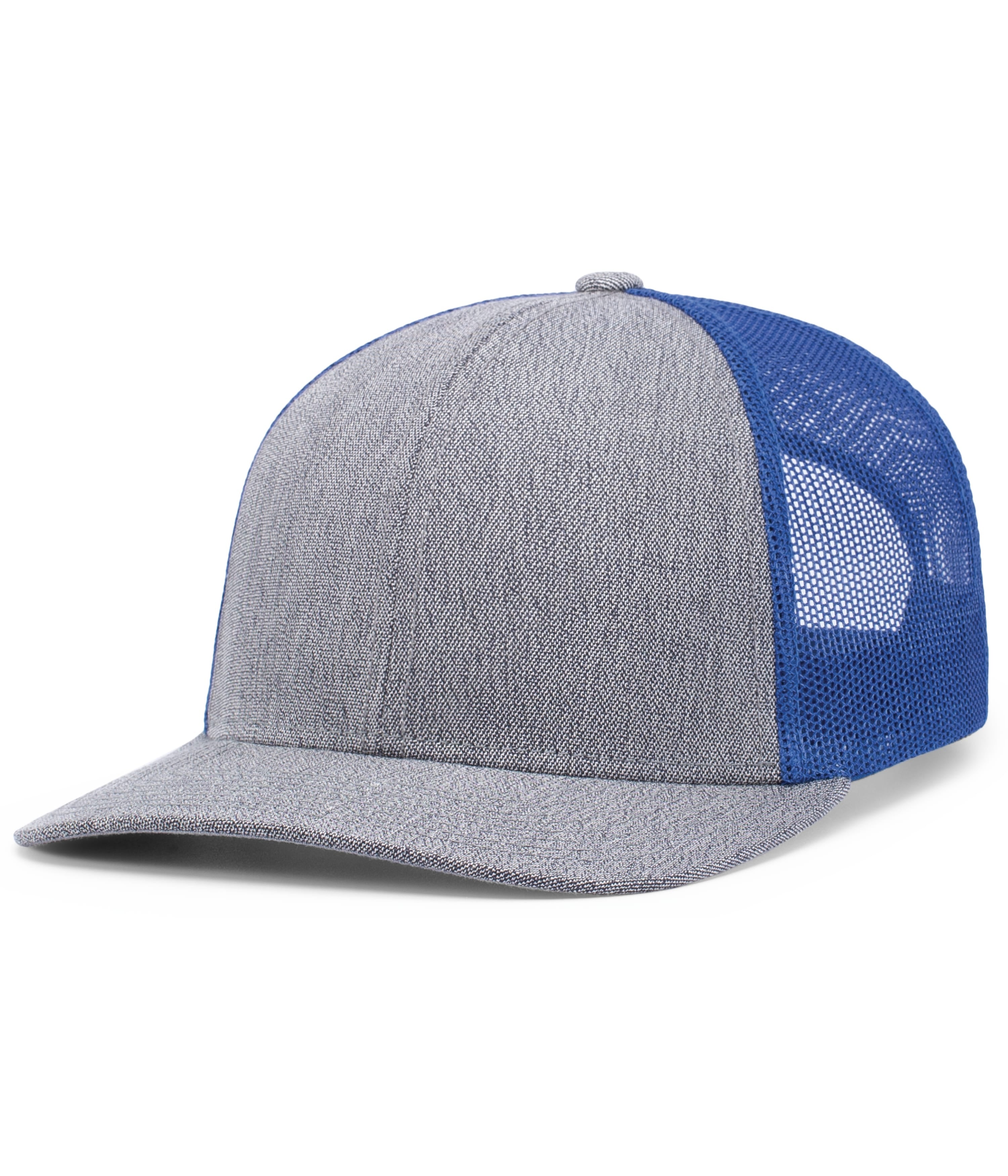 Melange Heather Low-Profile Trucker - OS - GREY HEATHER/ROYAL/GREY HEATHER