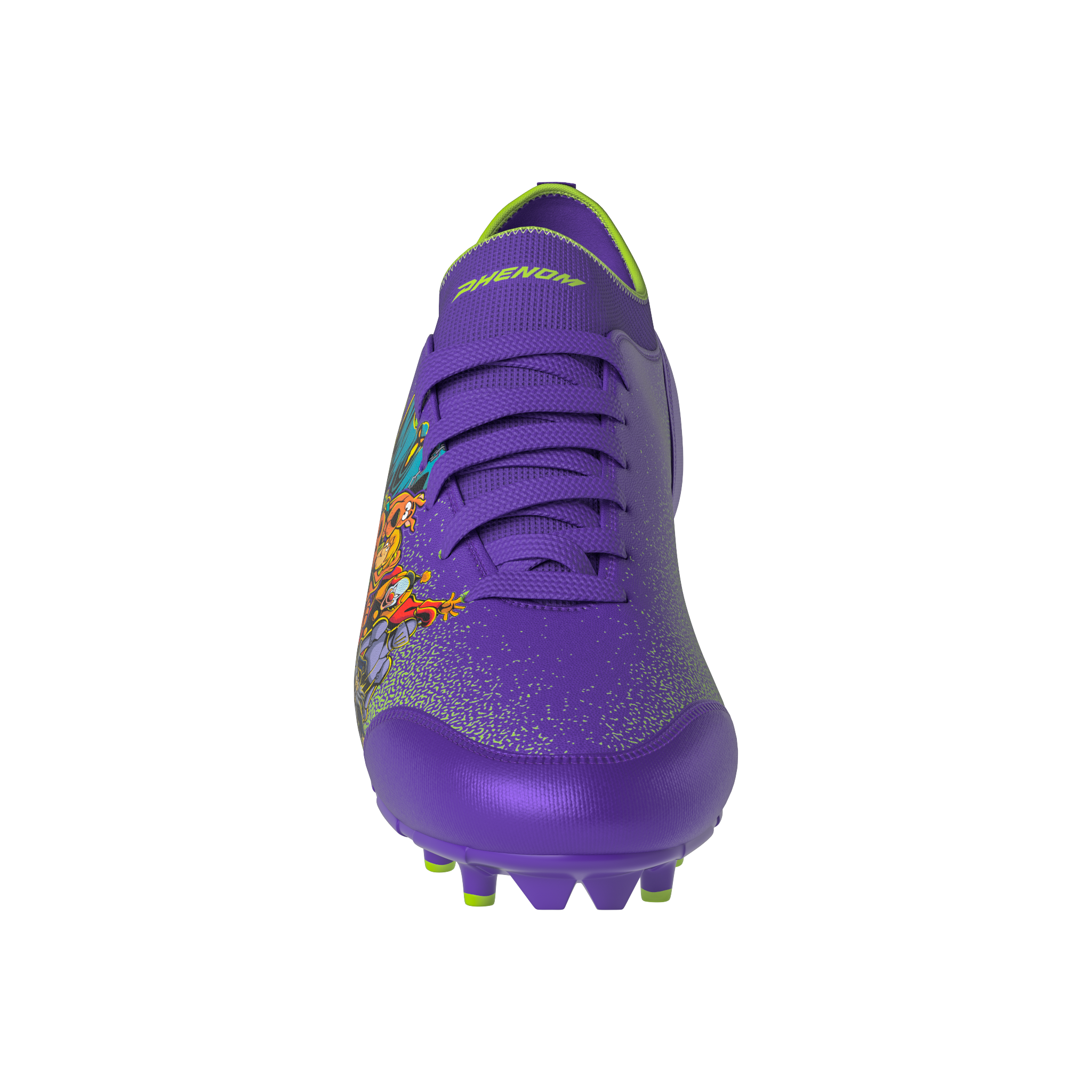 Scooby-Doo 'Unmasked' Purple Youth Football Cleats - Velocity 3.0 by Phenom Elite