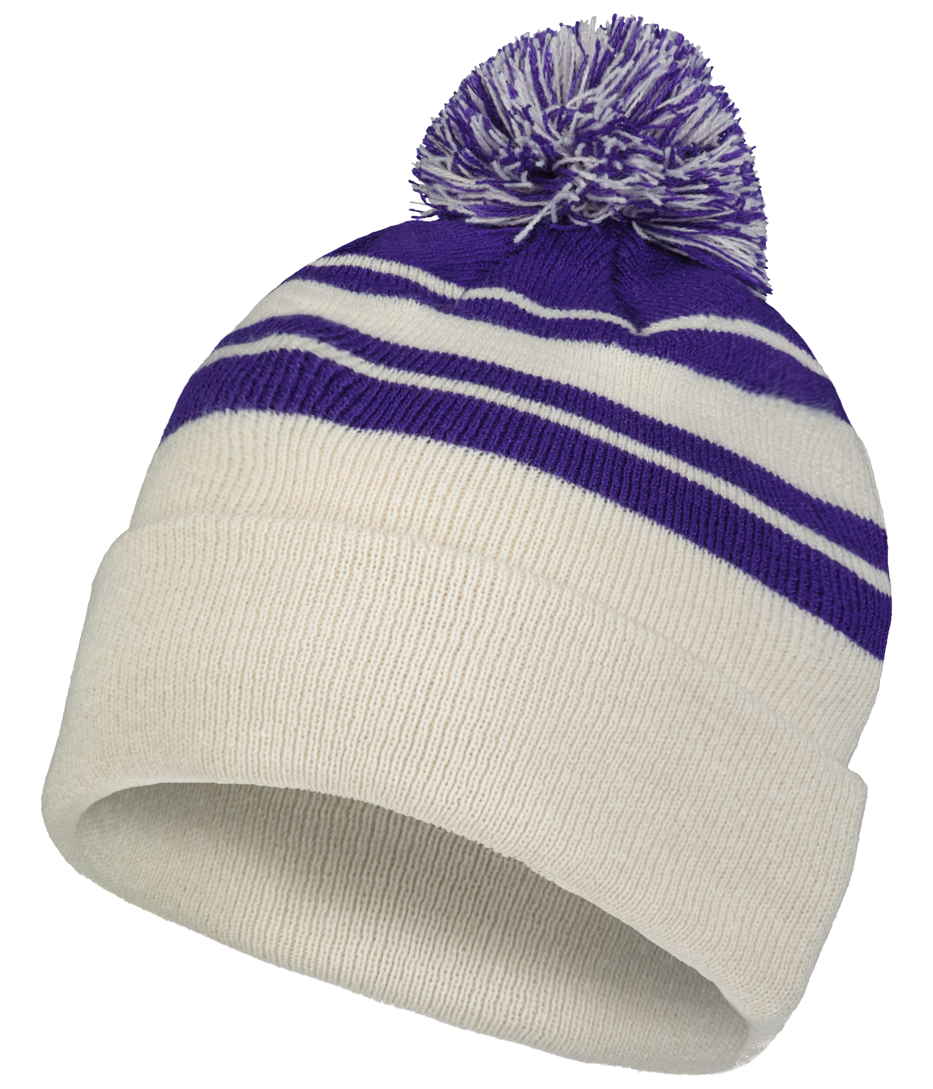 Knit Fold Over Pom-Pom Beanie - OS - B26N