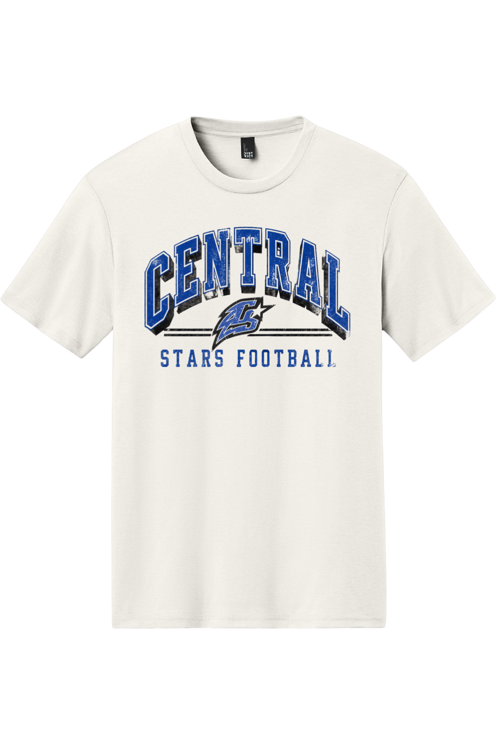 Vintage Central Stars tri-blend tee in White Smoke, front view