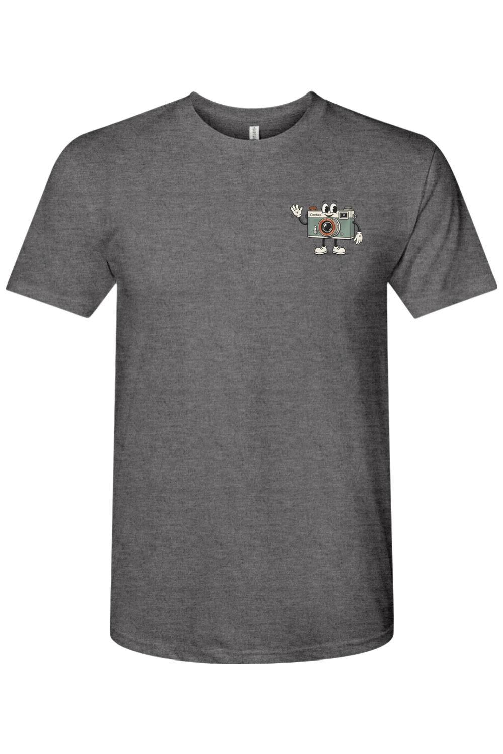 Support Your Local Photographer tee in Vintage Heavy Metal, front view