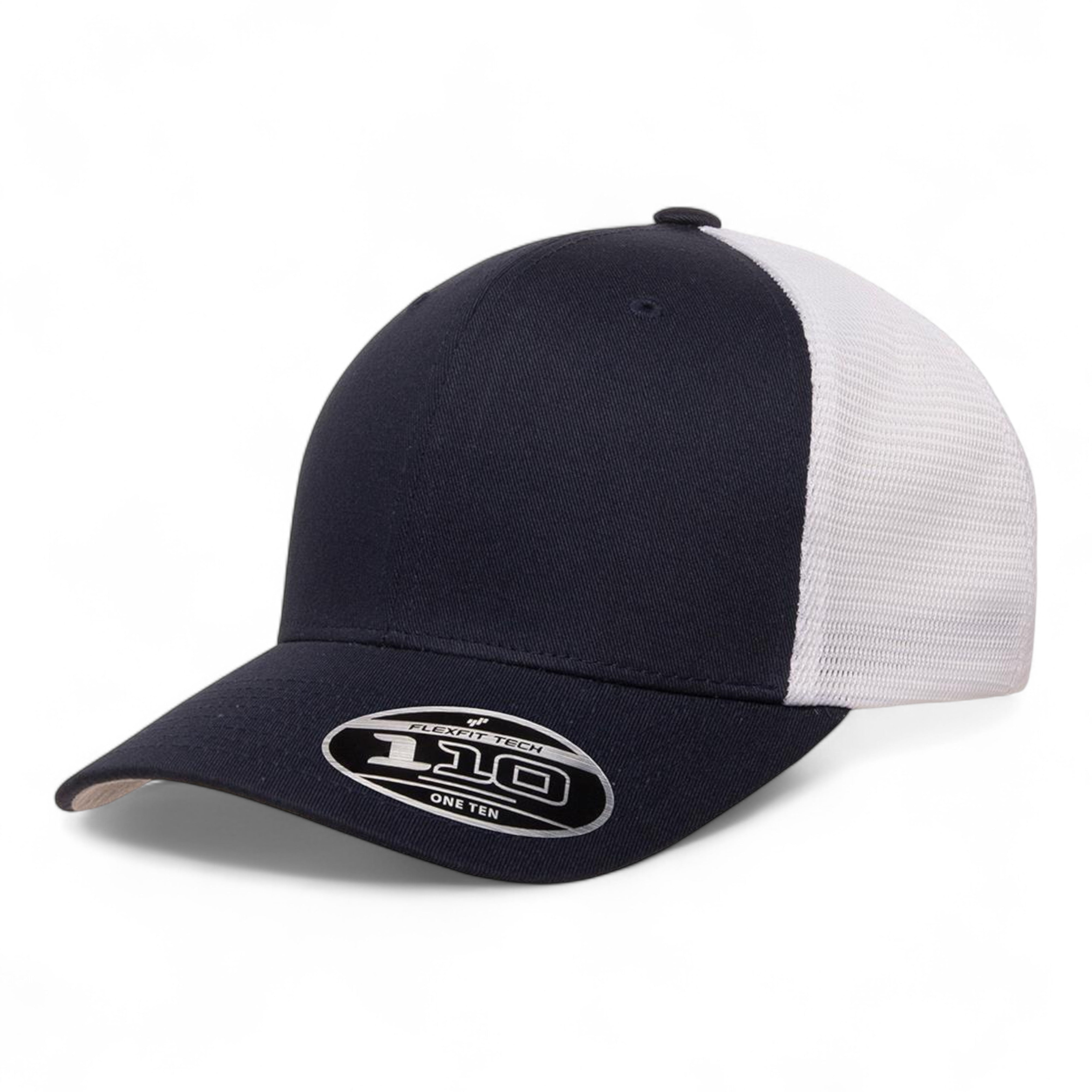 Flexfit 110 Mesh-Back Cap - Navy/ White