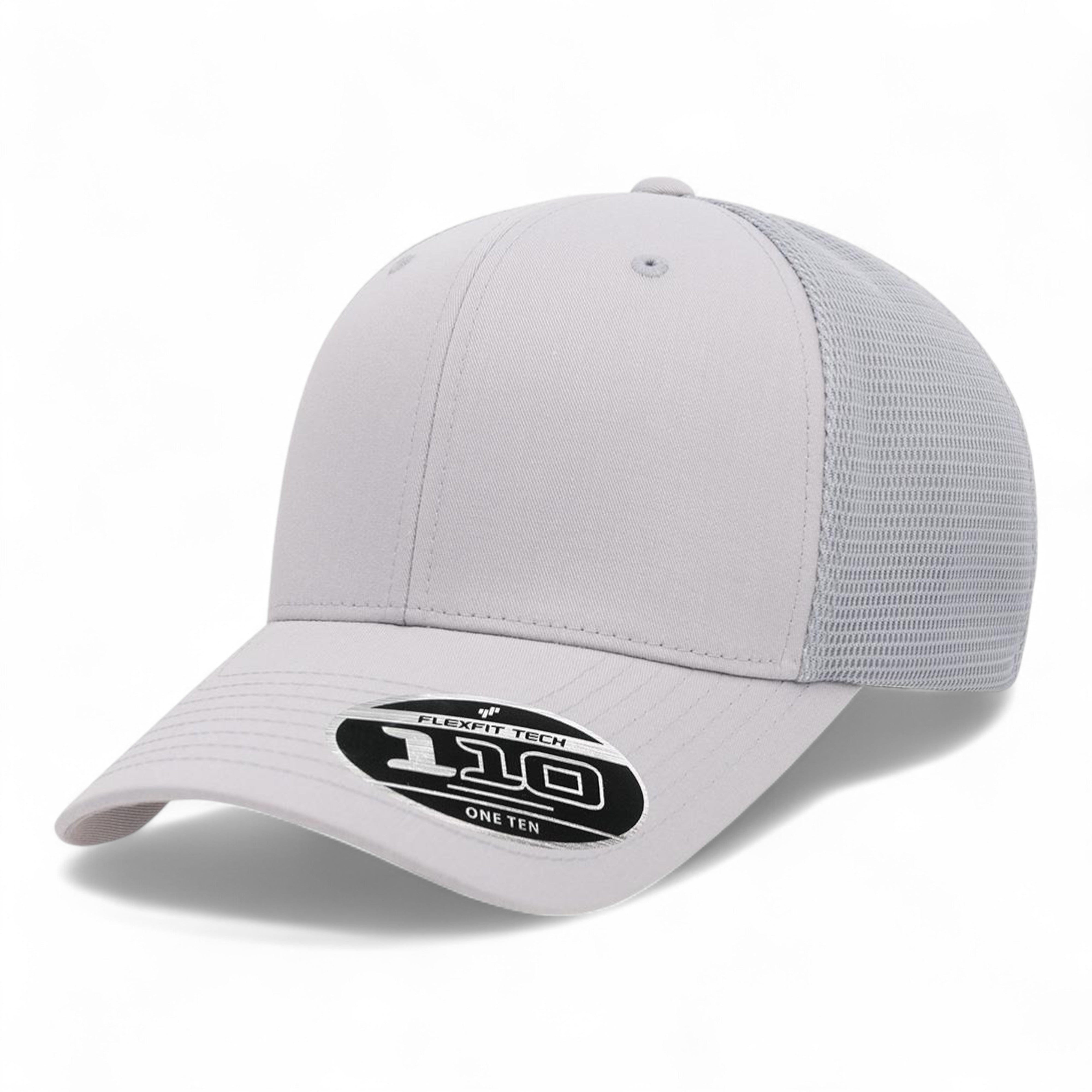 Flexfit 110 Mesh-Back Cap - Silver