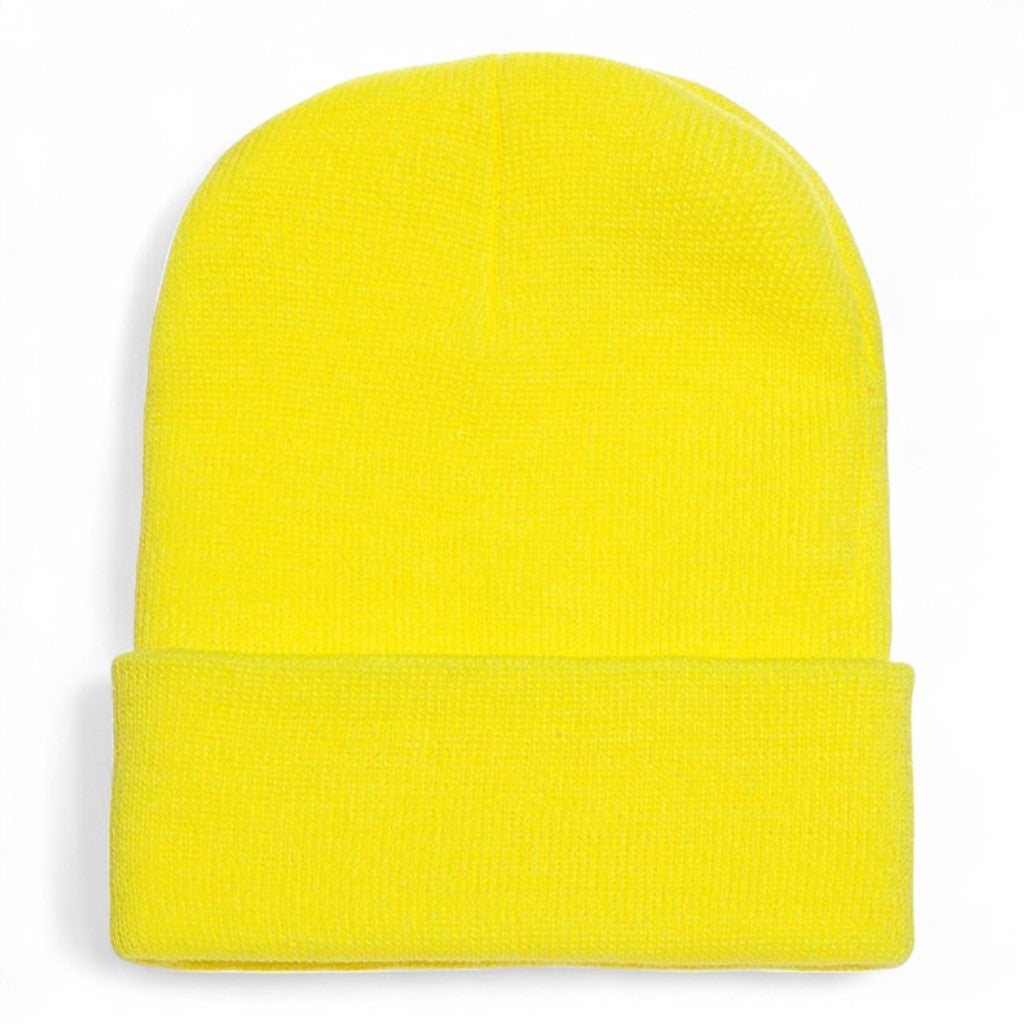 YP Classics/Yupoong 1501KC Cuffed Beanie - Safety Yellow