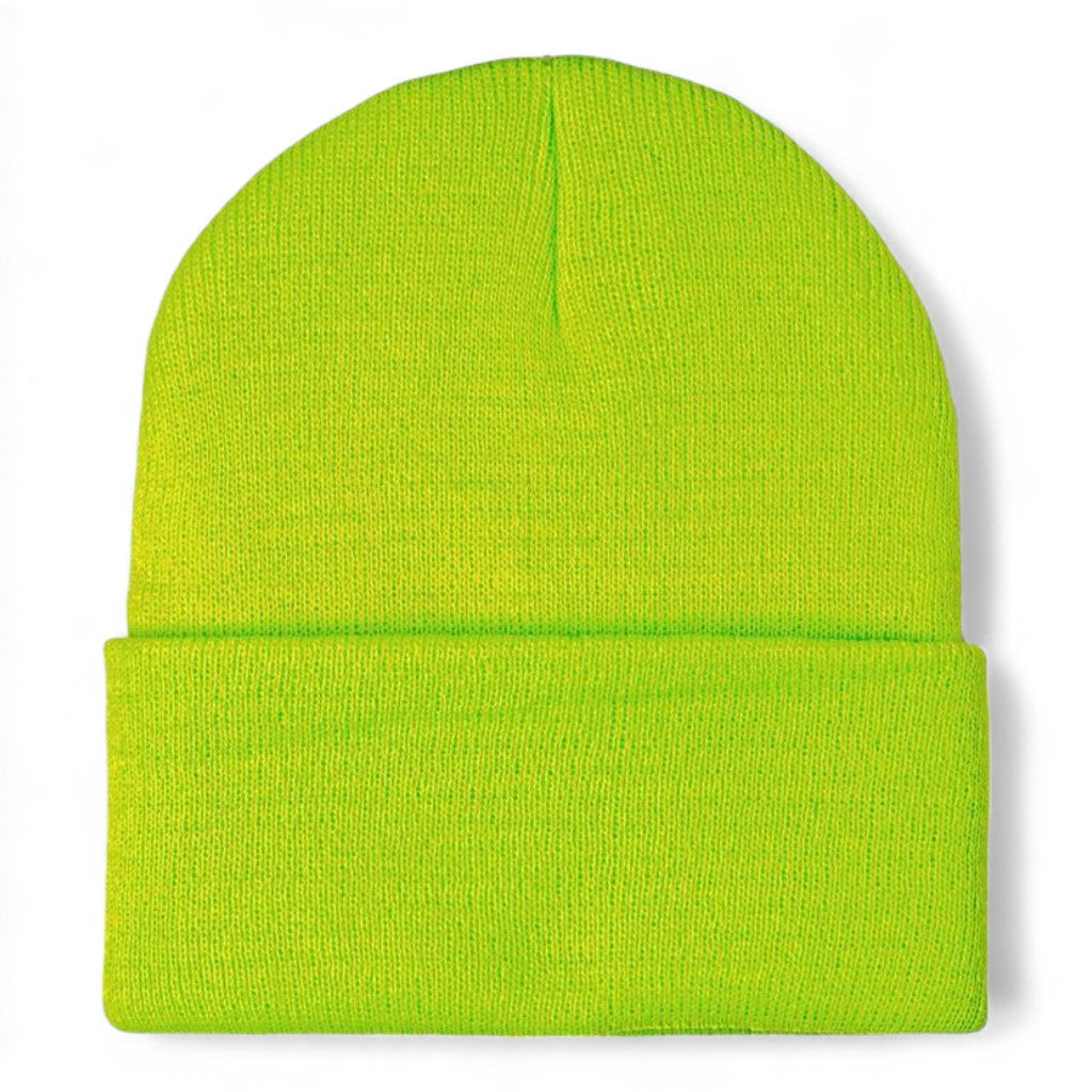 YP Classics/Yupoong 1501KC Cuffed Beanie - Safety Green