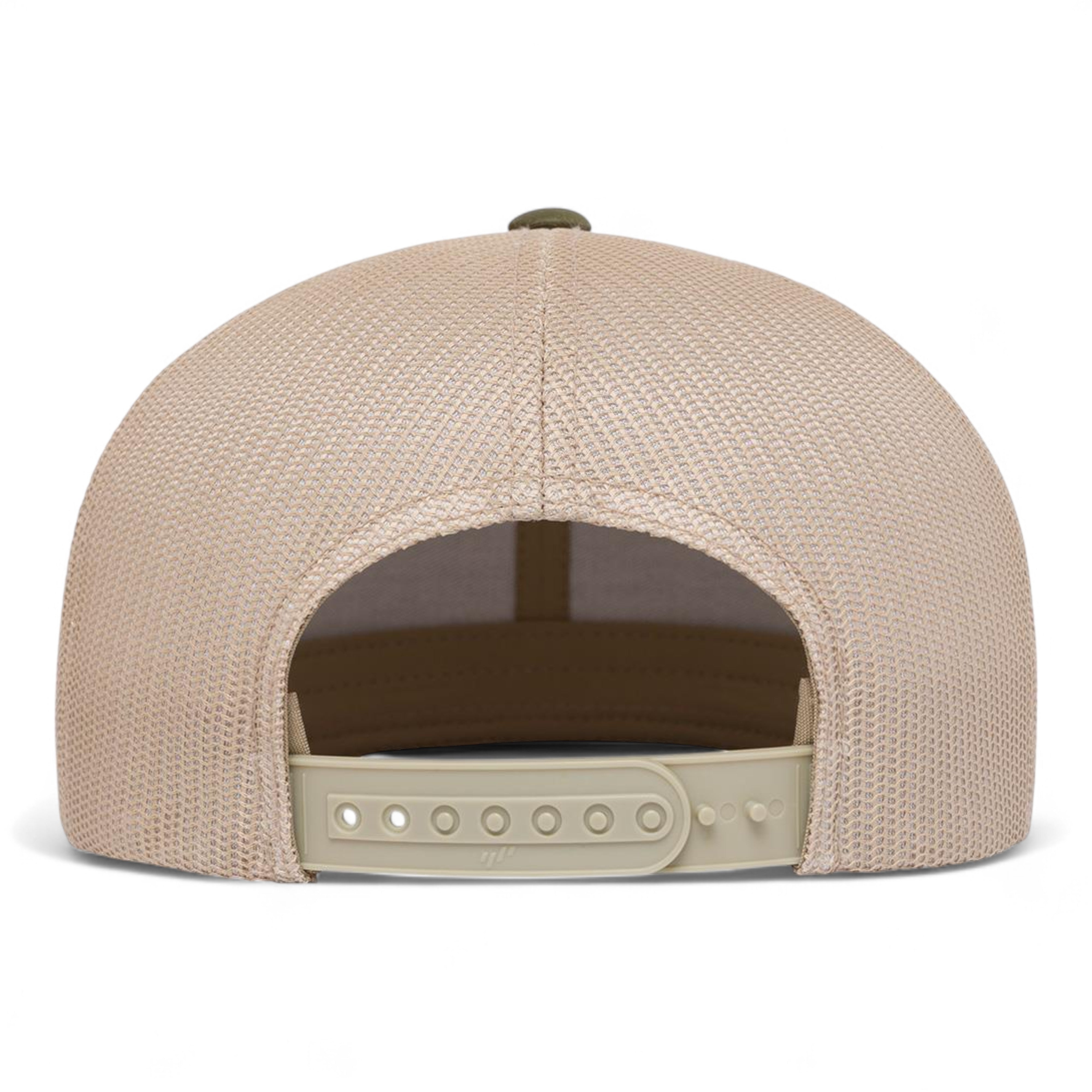 YP Classics/Yupoong 6609 Retro High Profile Trucker Cap - Moss Green/ Khaki