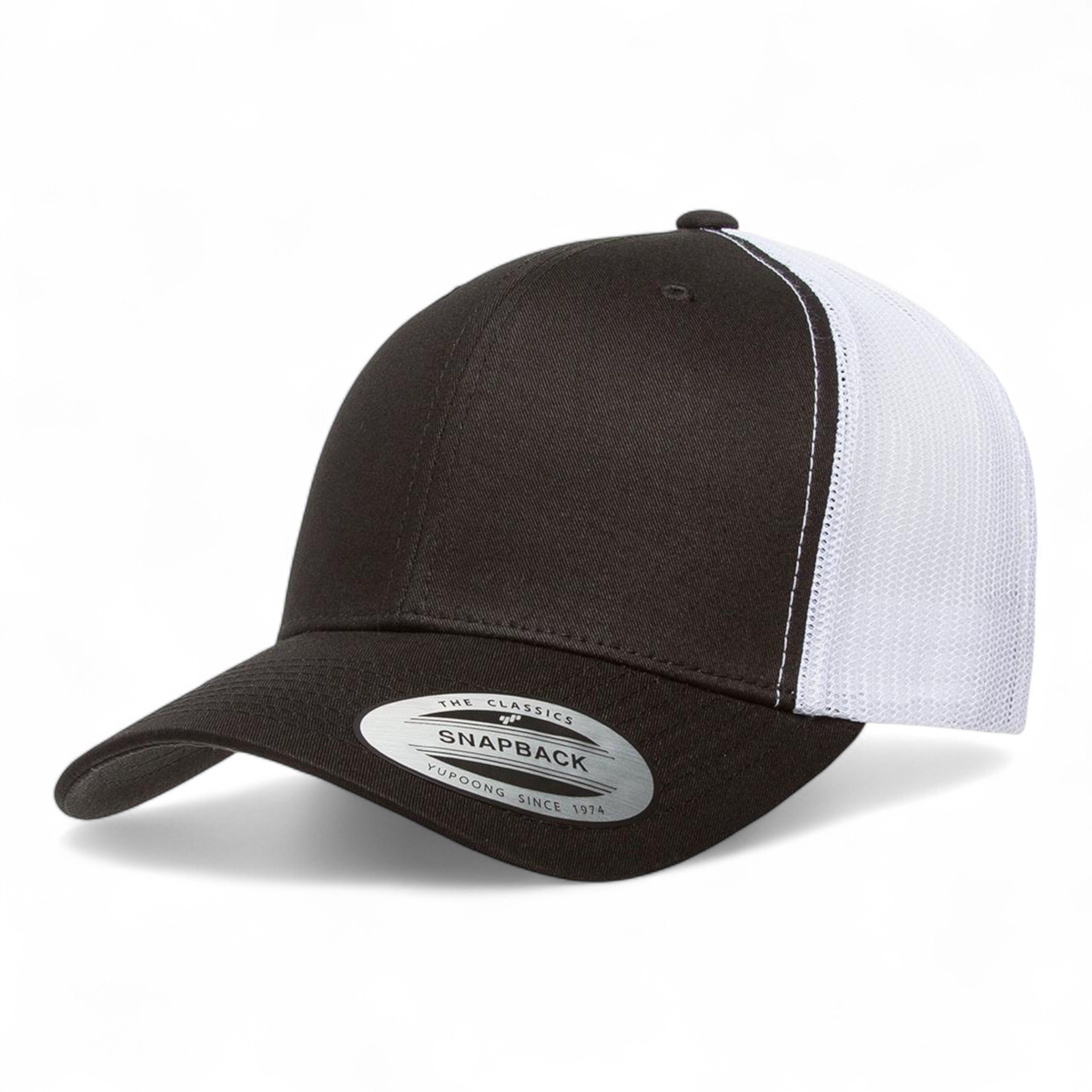 YP Classics/Yupoong 6606 Retro Trucker Cap - Black/ White