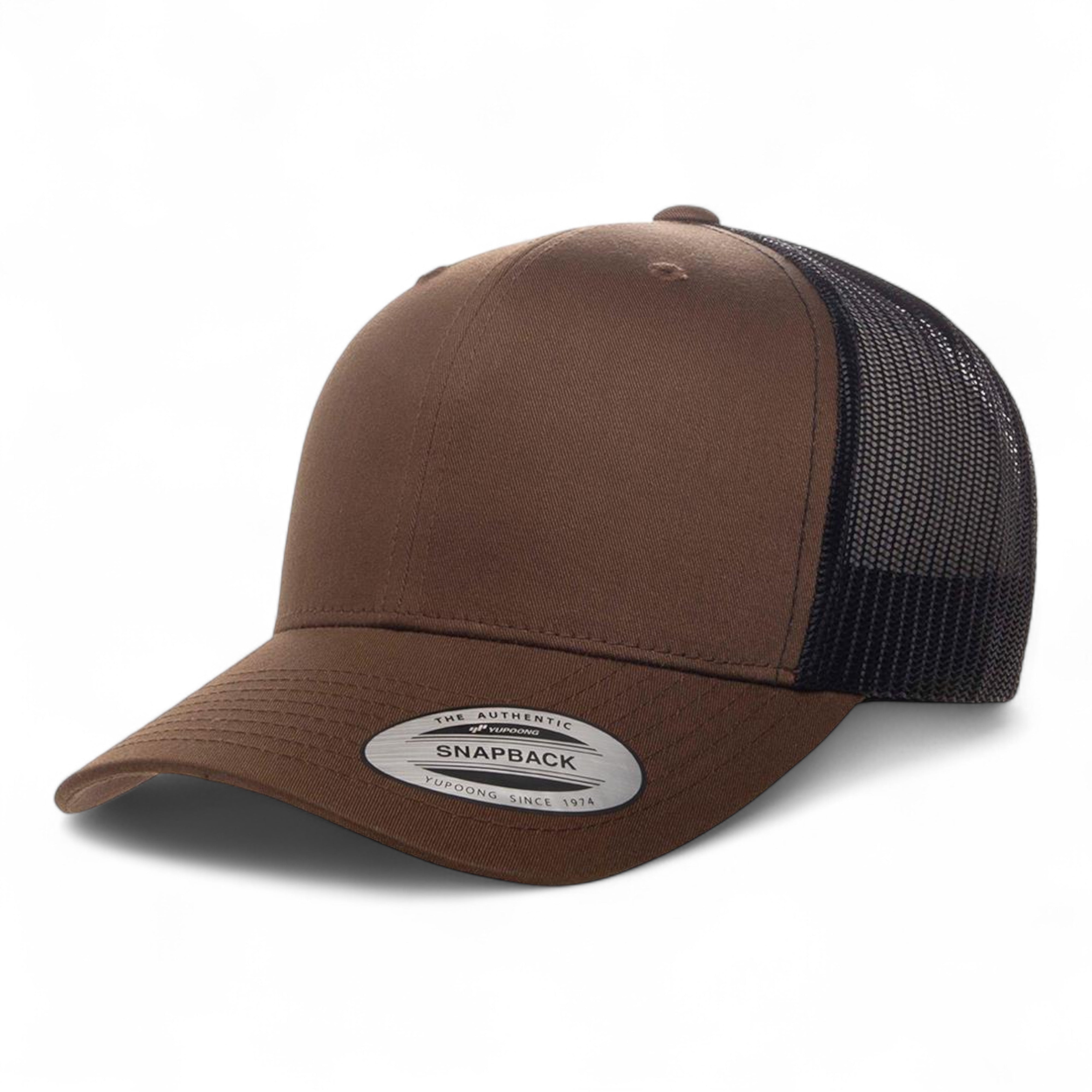 YP Classics/Yupoong 6606 Retro Trucker Cap - Coyote Brown/ Black