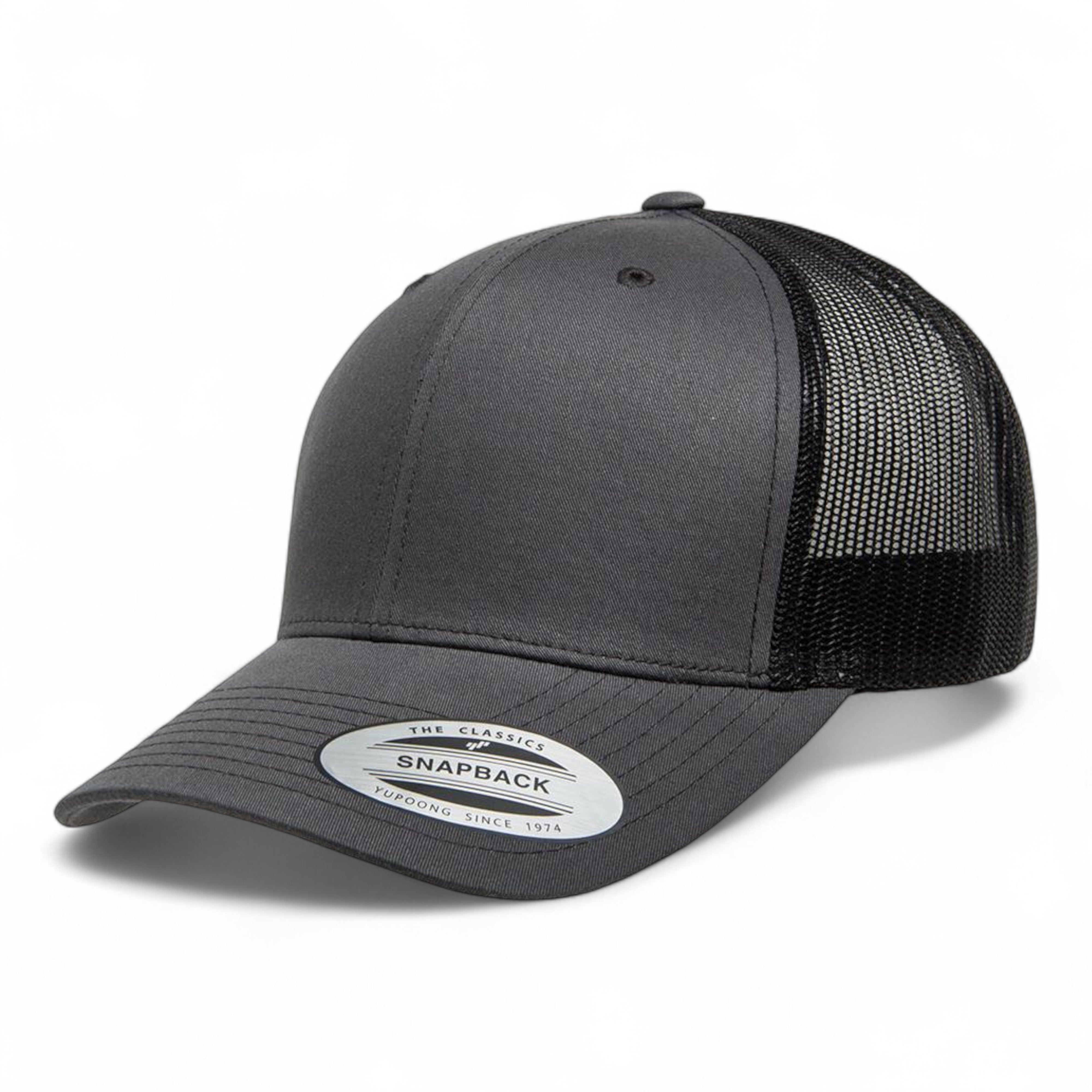 YP Classics/Yupoong 6606 Retro Trucker Cap - Charcoal/ Black