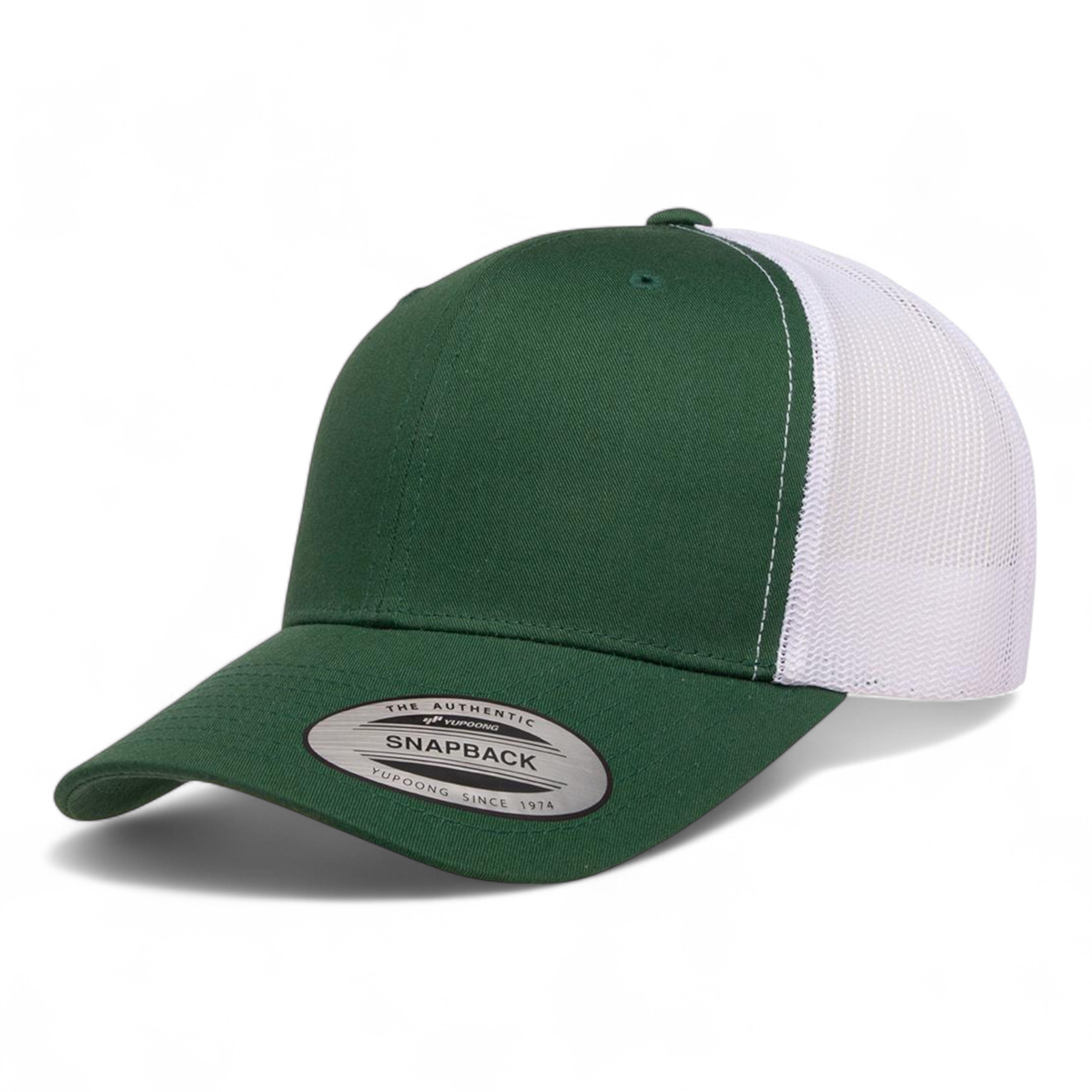 YP Classics/Yupoong 6606 Retro Trucker Cap - Evergreen/ White