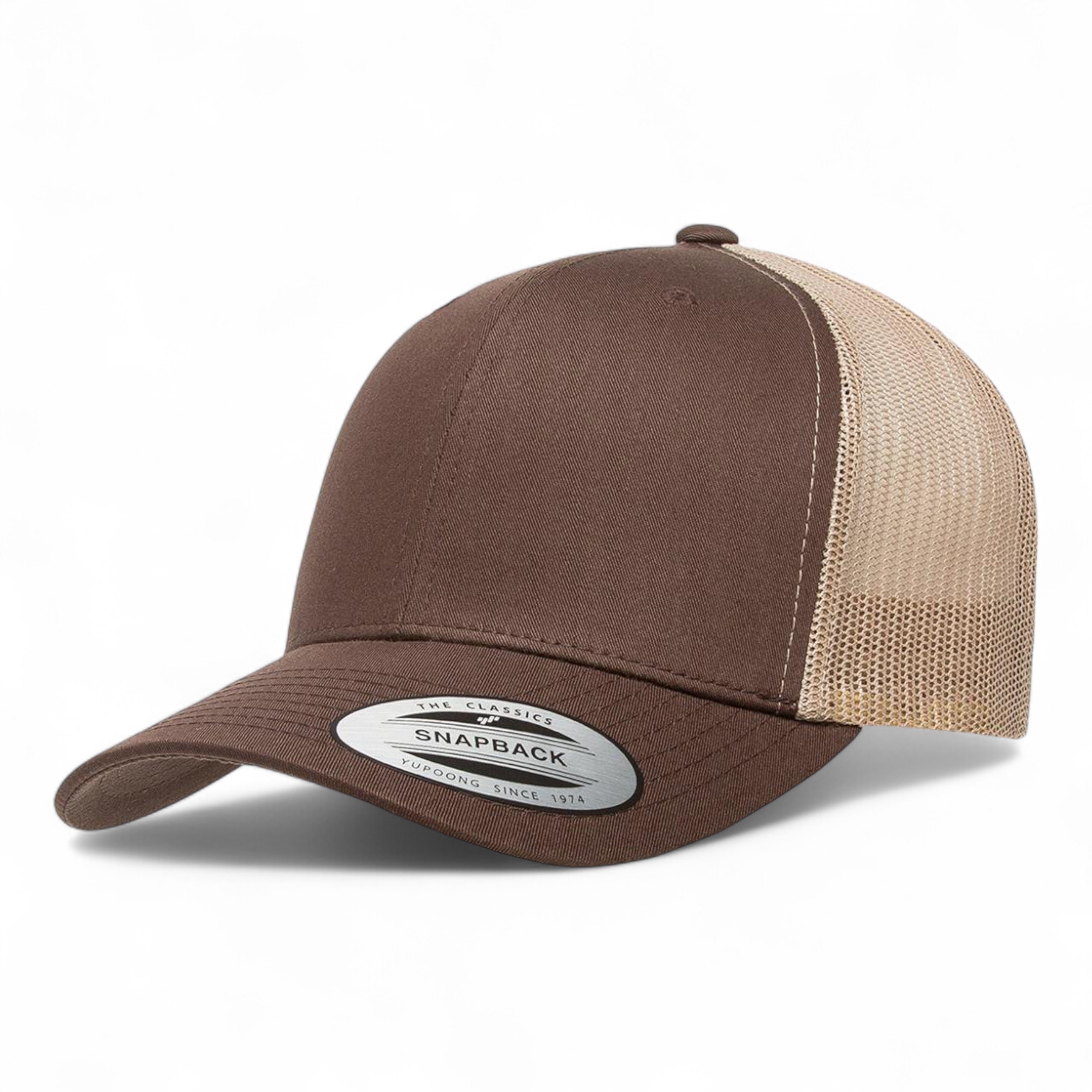 YP Classics/Yupoong 6606 Retro Trucker Cap - Brown/ Khaki