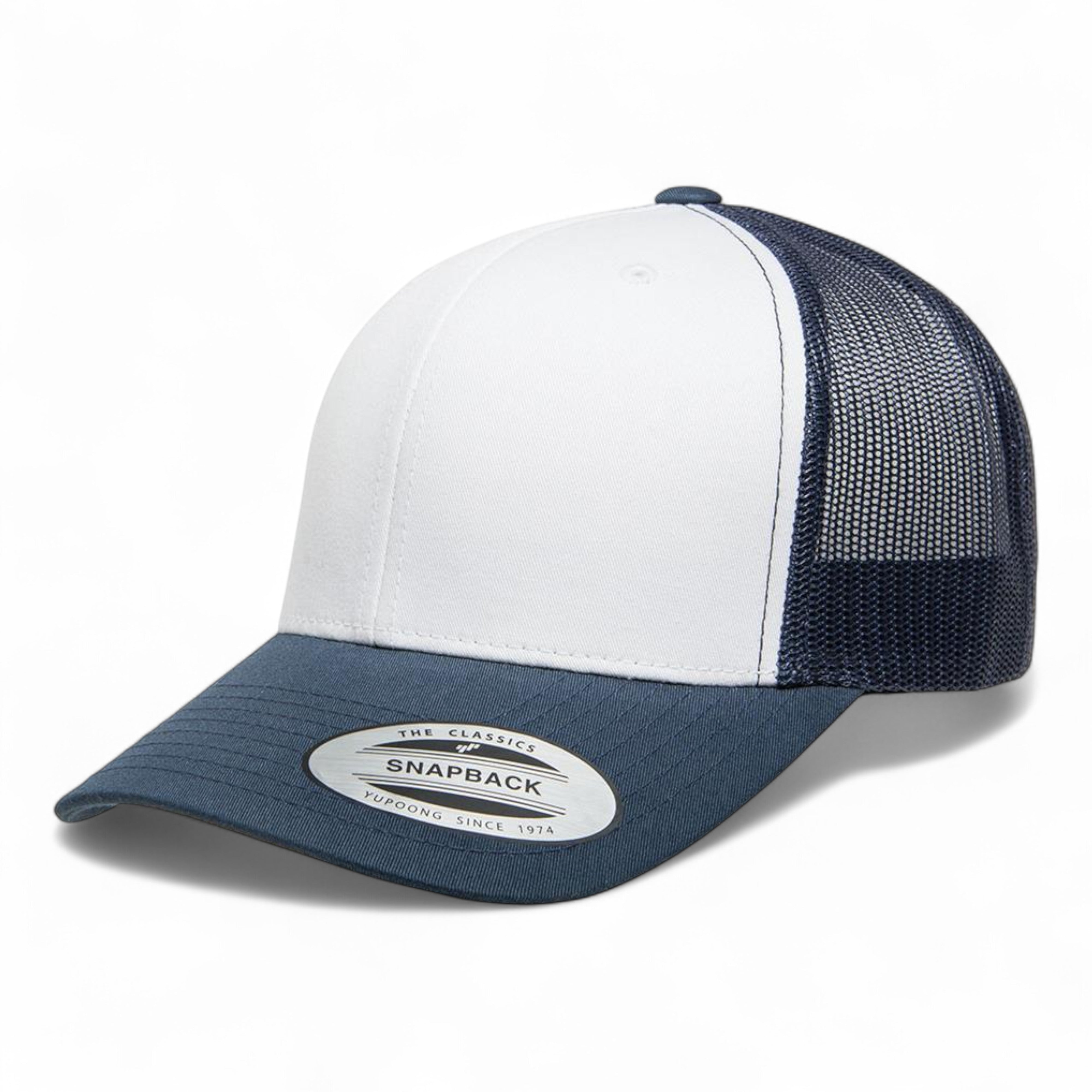 YP Classics/Yupoong 6606 Retro Trucker Cap - Navy/ White/ Navy