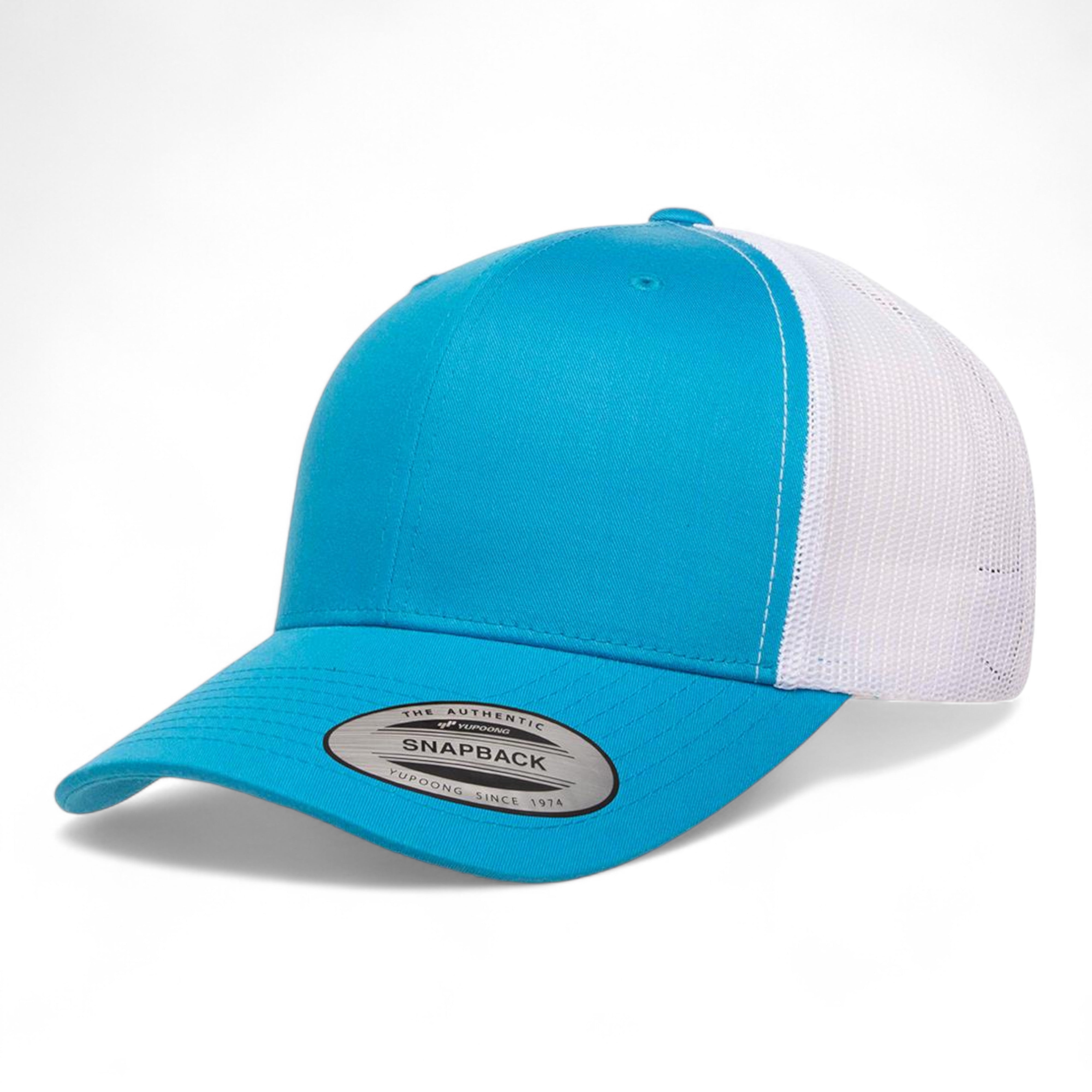YP Classics/Yupoong 6606 Retro Trucker Cap - Turquoise/ White