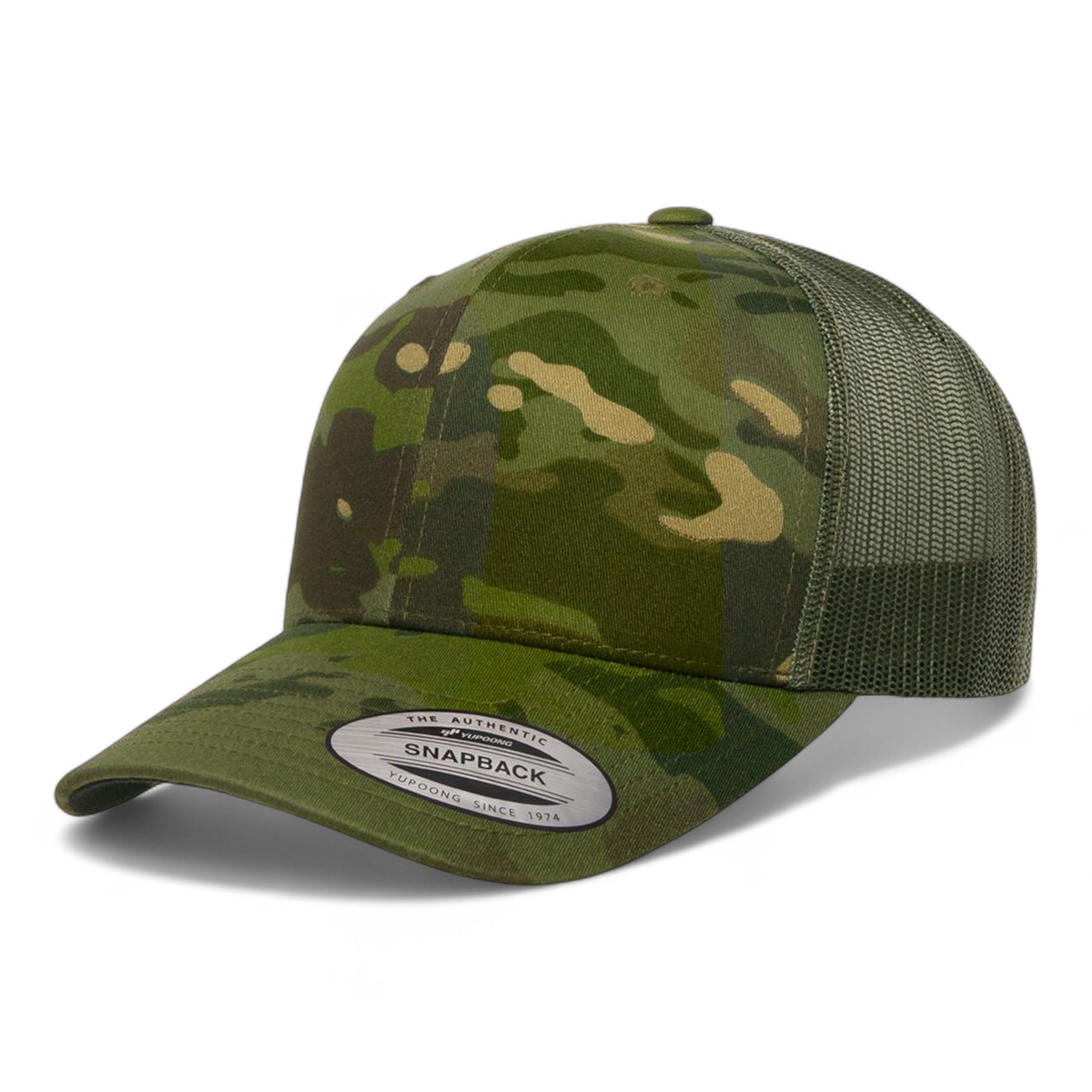 YP Classics/Yupoong 6606 Retro Trucker Cap - Multicam Tropic/ Green