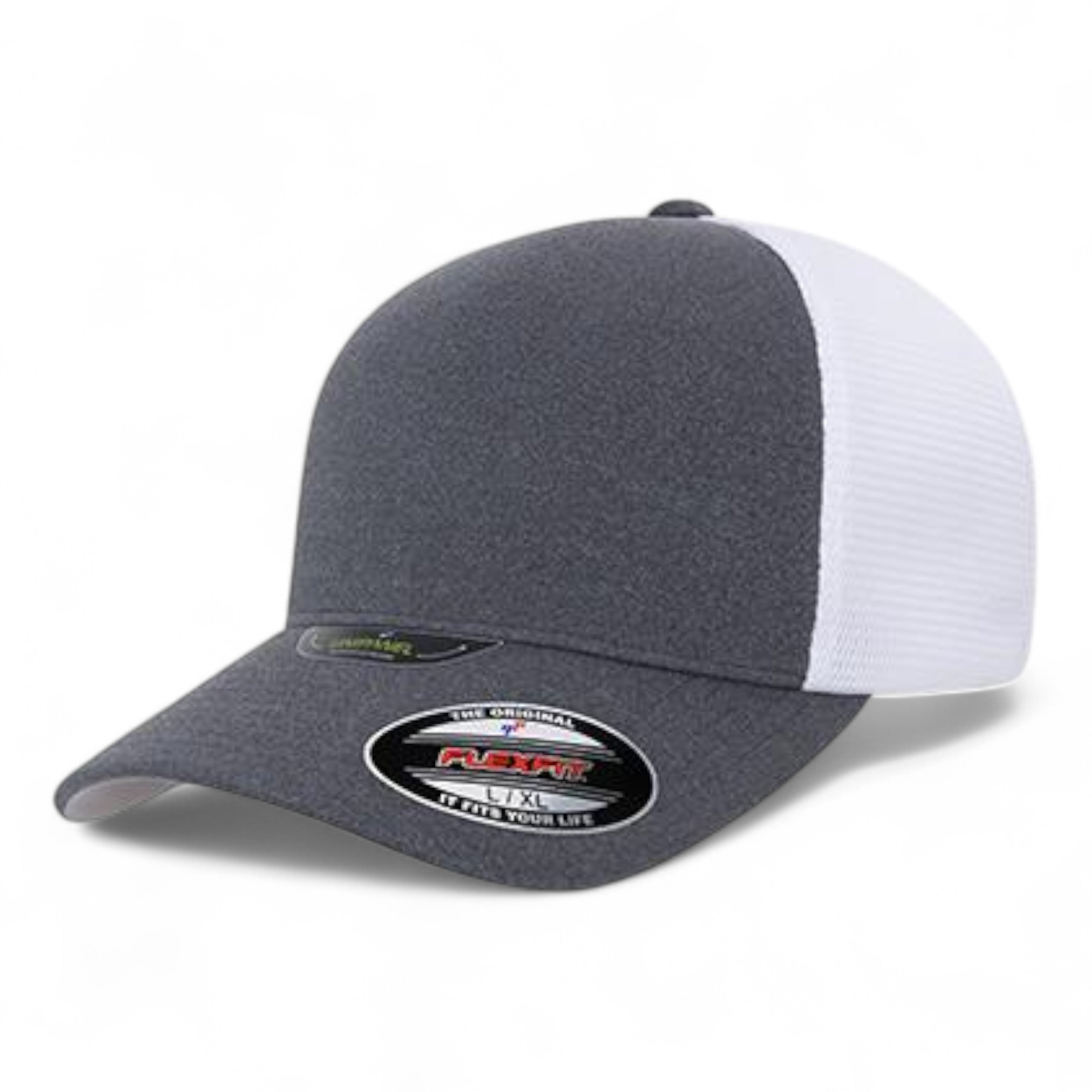 Flexfit 5511UP Unipanel Trucker Cap - S/M - Melange Dark Grey/ White
