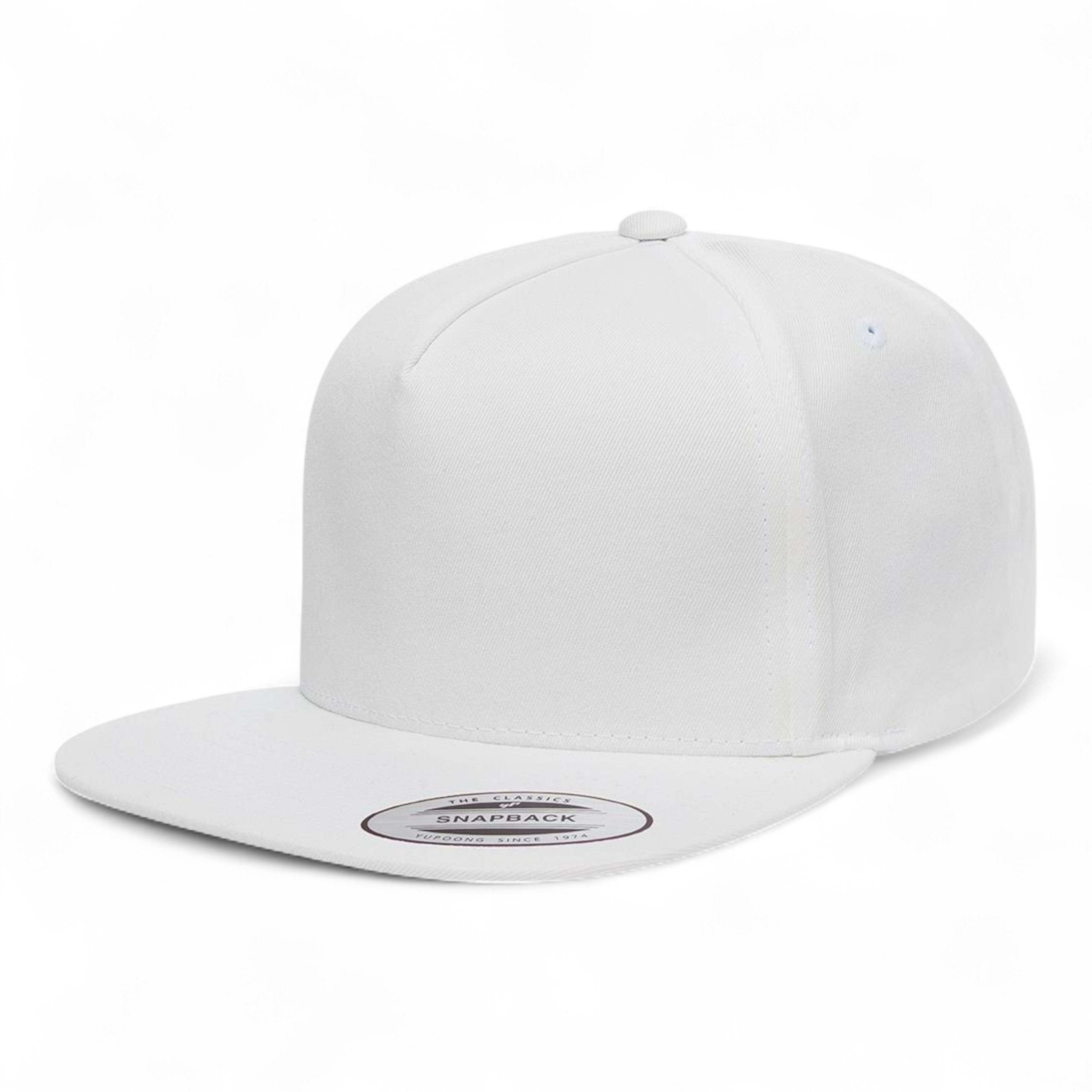 YP Classics/Yupoong 6007 Five-Panel Cotton Twill Snapback Cap - White