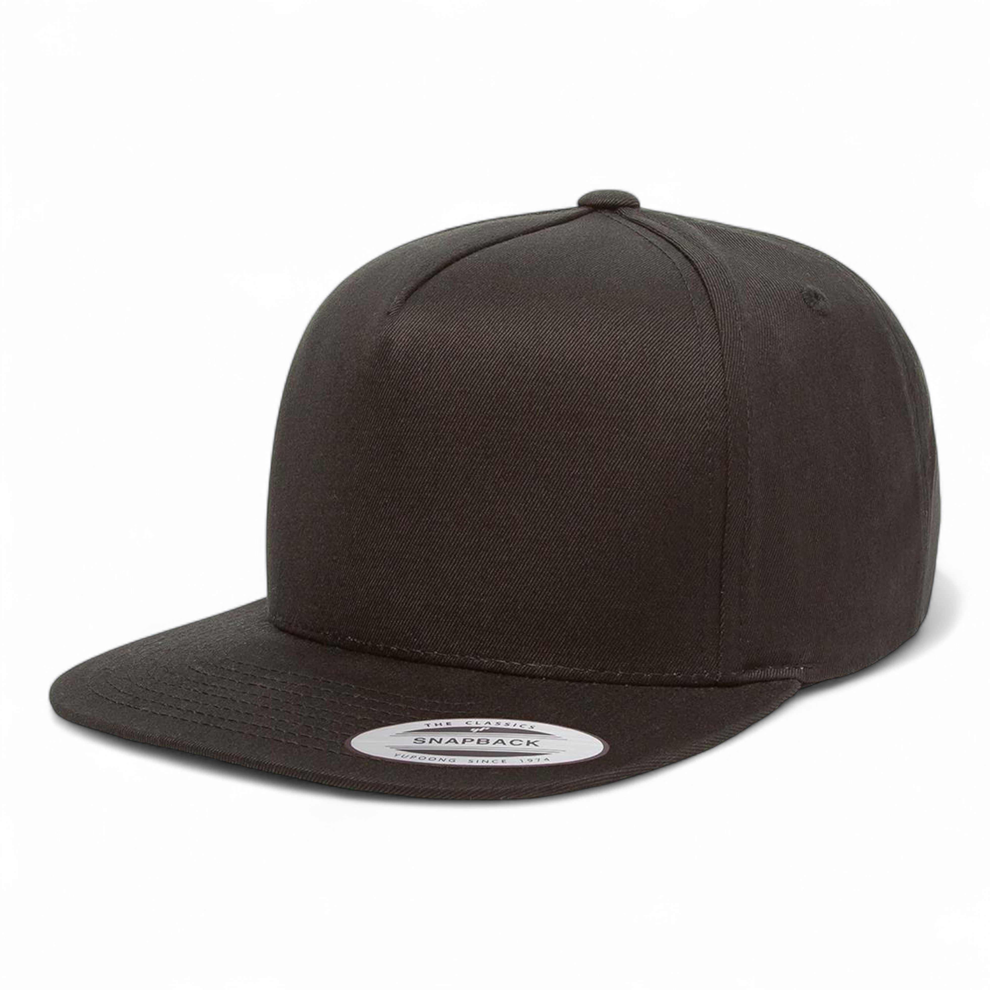 YP Classics/Yupoong 6007 Five-Panel Cotton Twill Snapback Cap - Black