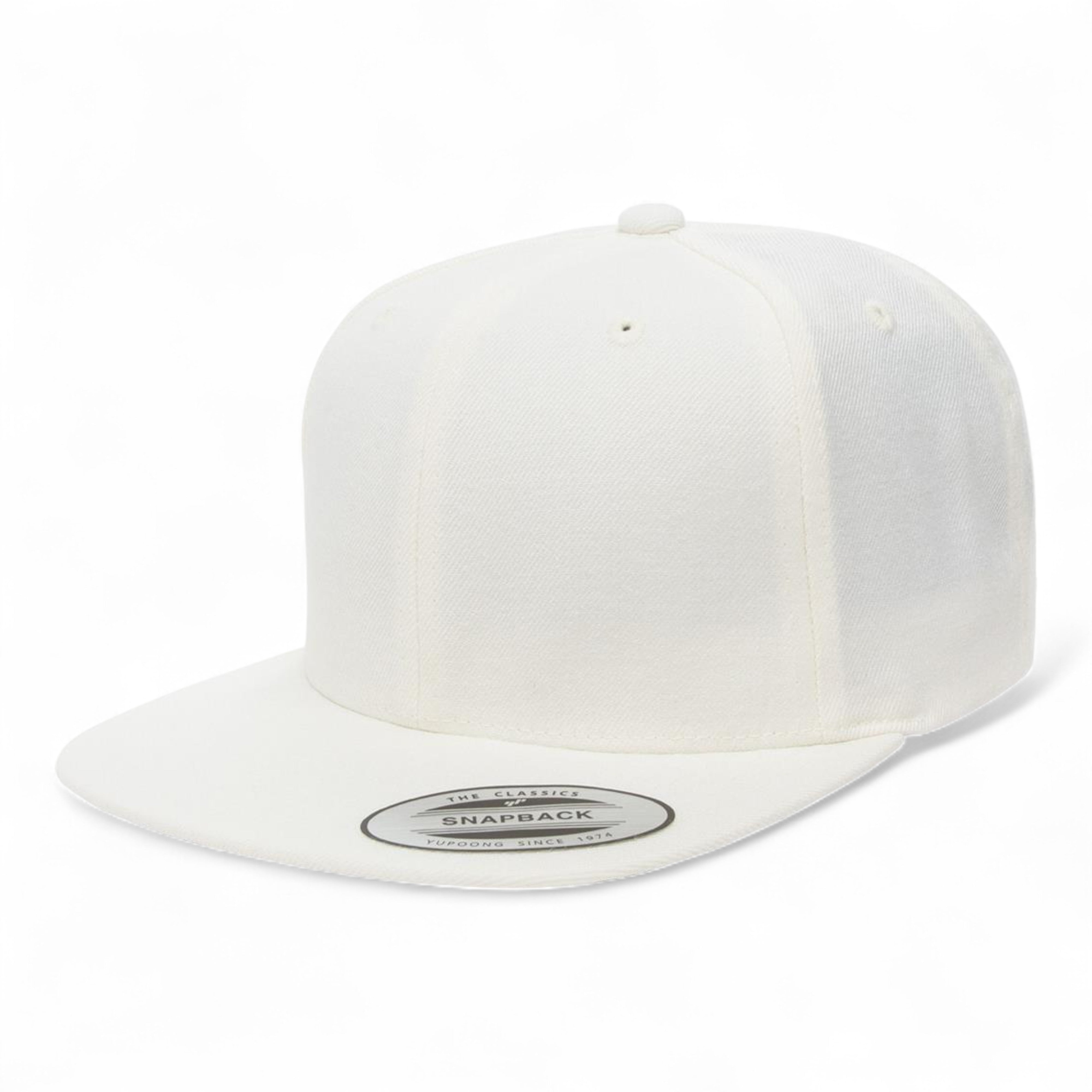 YP Classics/Yupoong 6089M Premium Flat Bill Snapback Cap - Natural