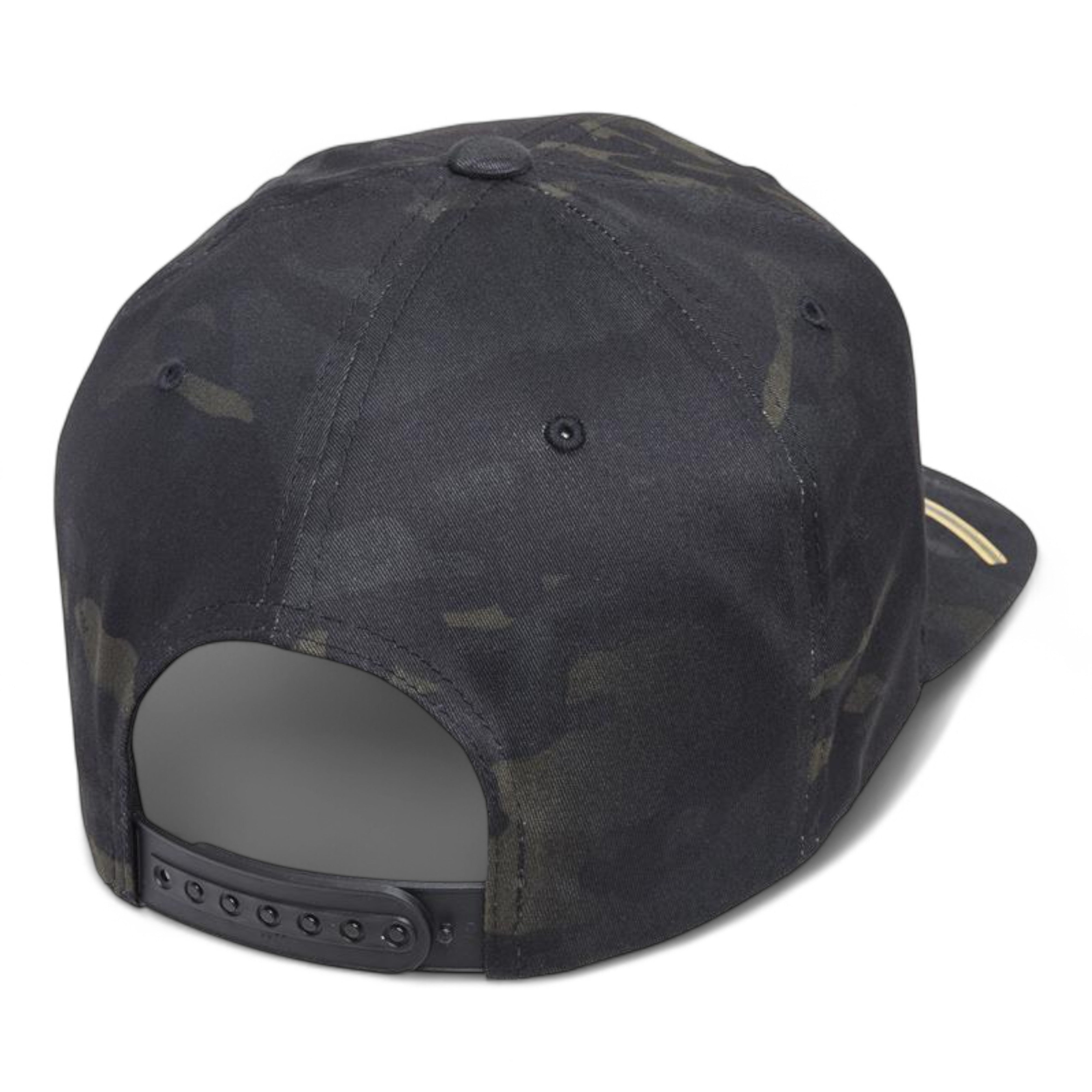 YP Classics/Yupoong 6089M Premium Flat Bill Snapback Cap - Multicam Black