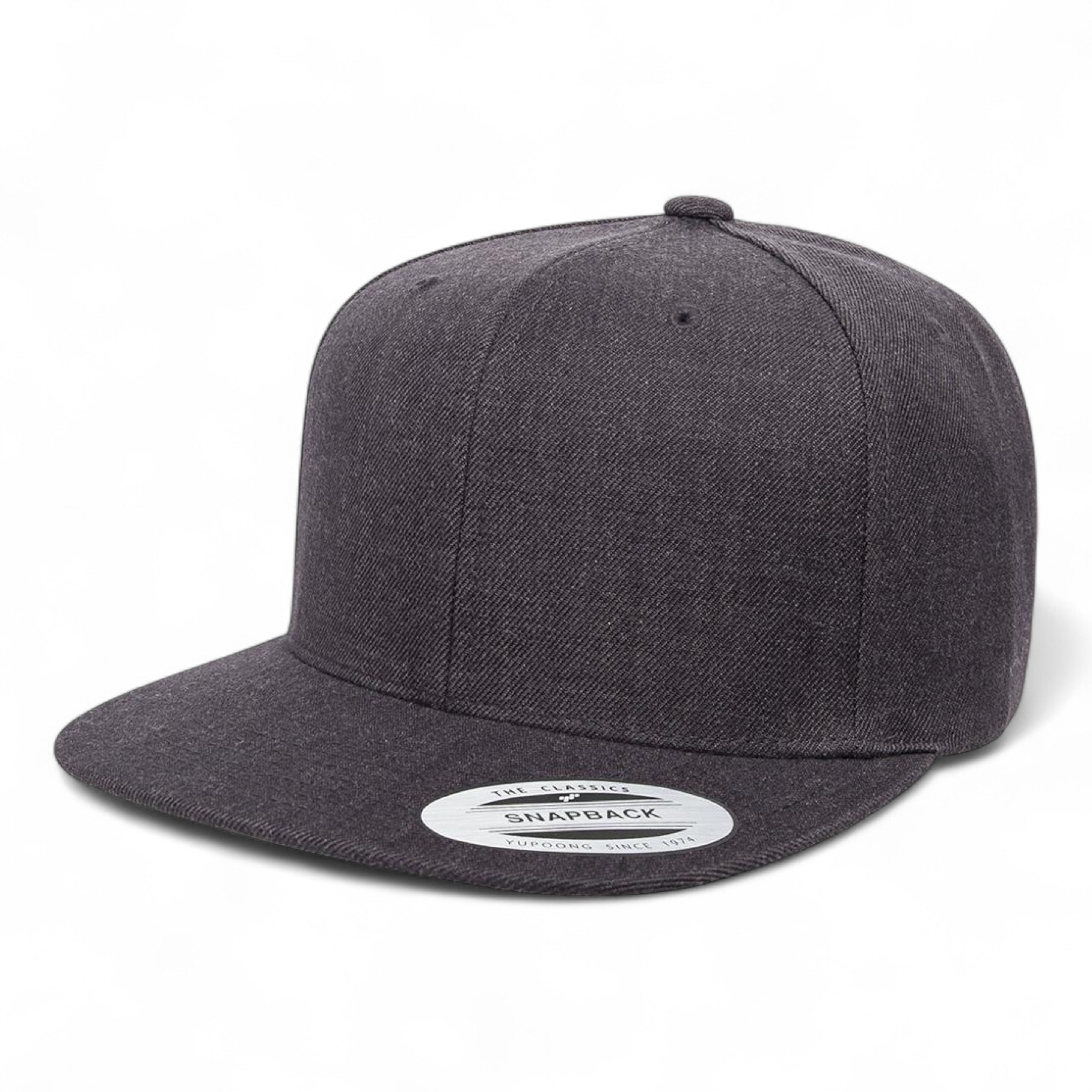 YP Classics/Yupoong 6089M Premium Flat Bill Snapback Cap - Dark Heather