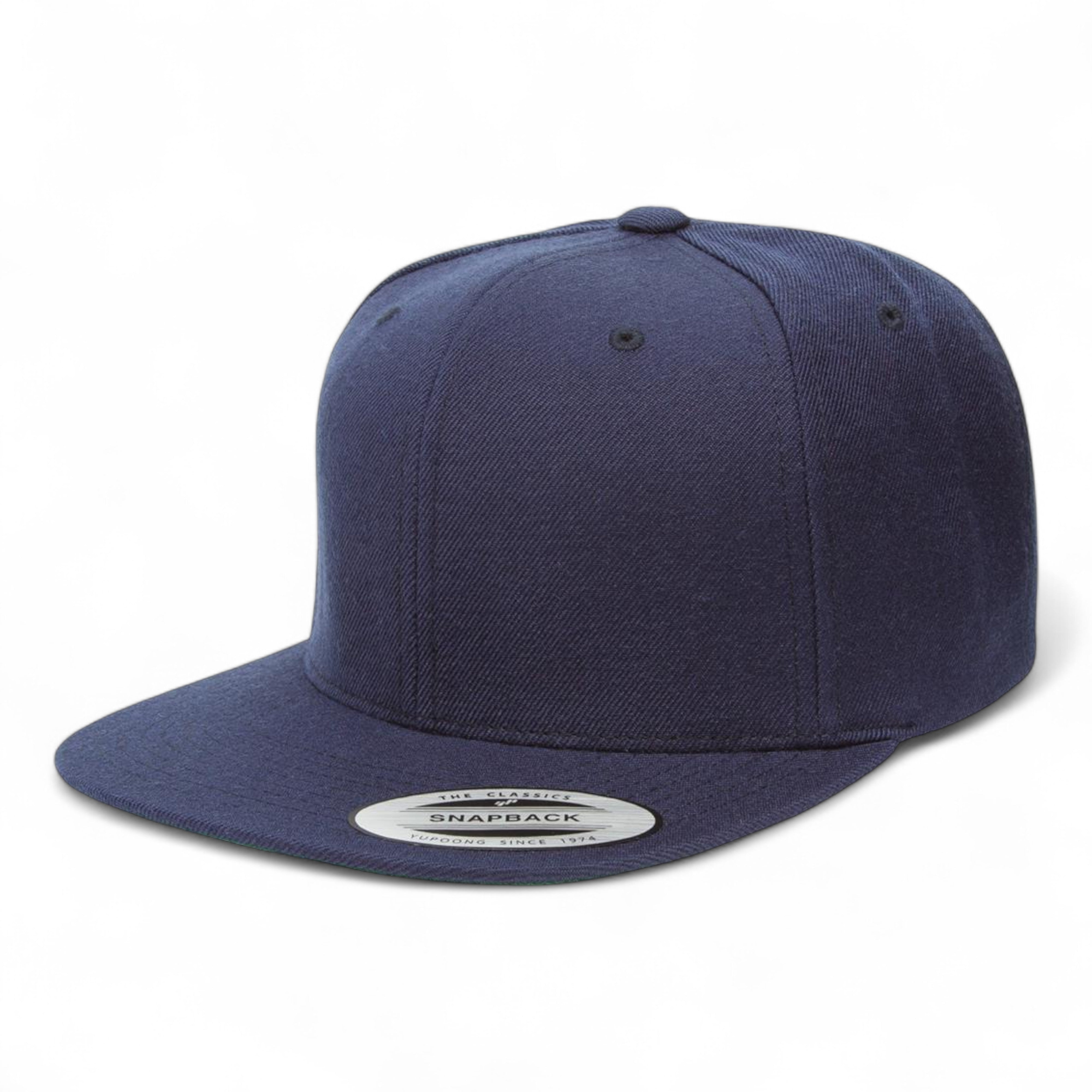 YP Classics/Yupoong 6089M Premium Flat Bill Snapback Cap - Navy