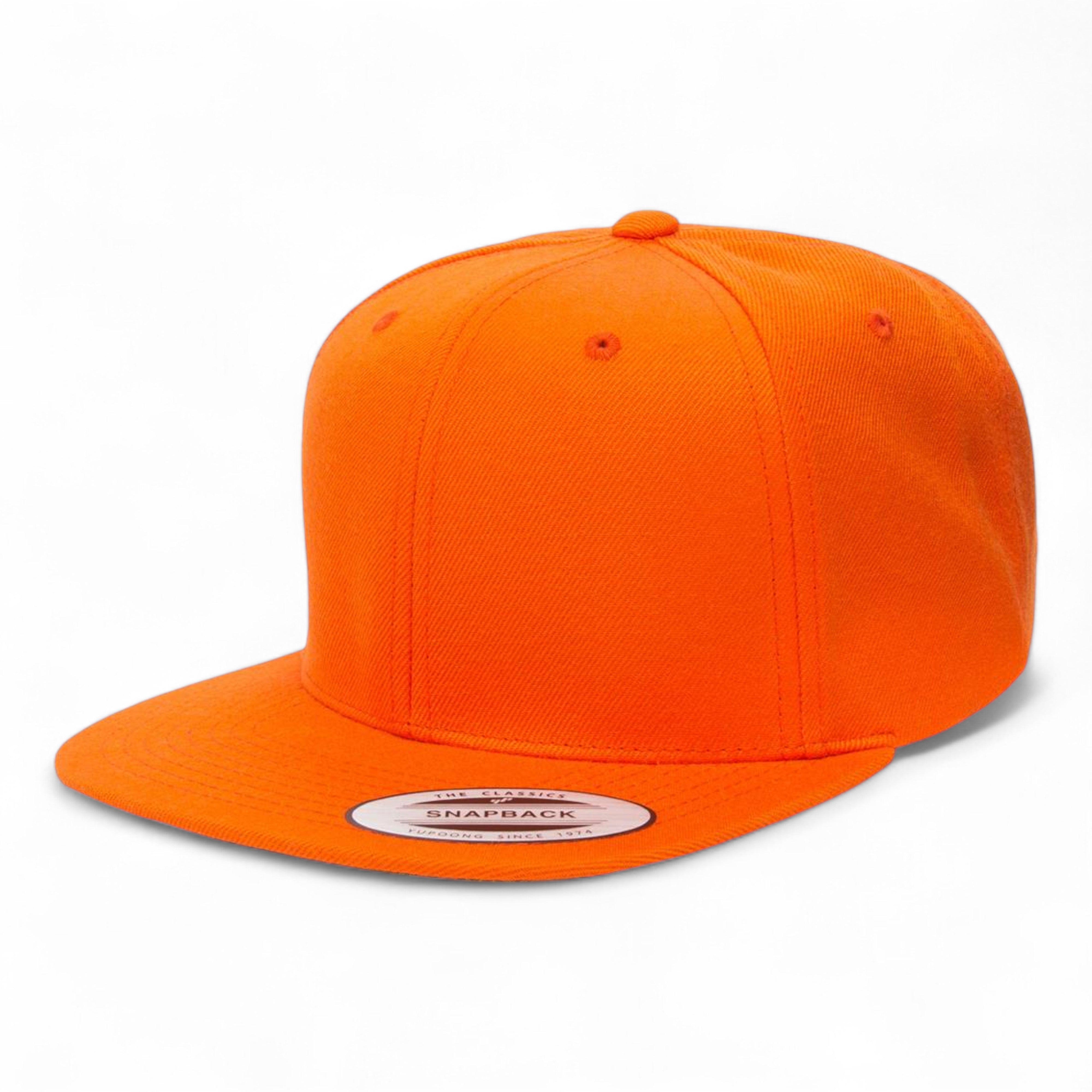 YP Classics/Yupoong 6089M Premium Flat Bill Snapback Cap - Orange