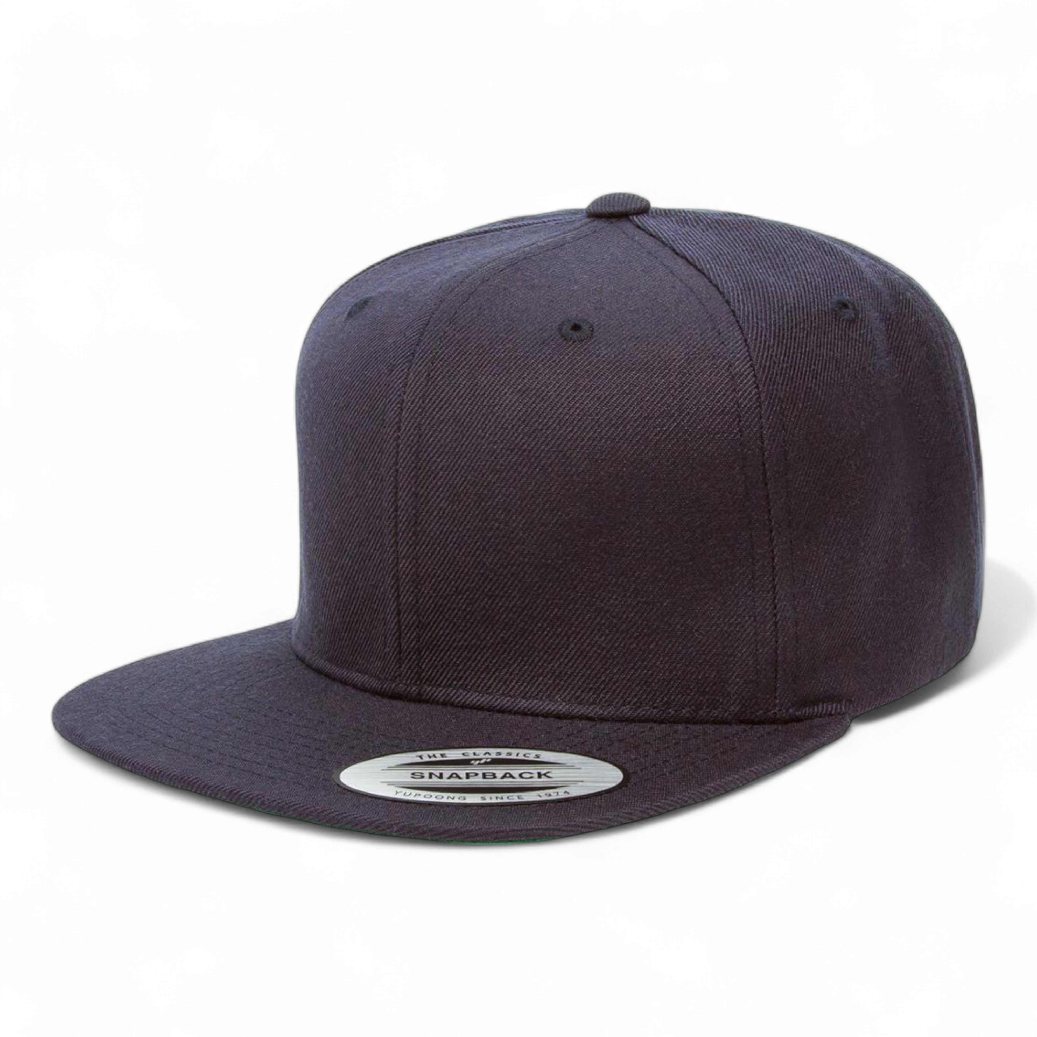 YP Classics/Yupoong 6089M Premium Flat Bill Snapback Cap - Dark Navy