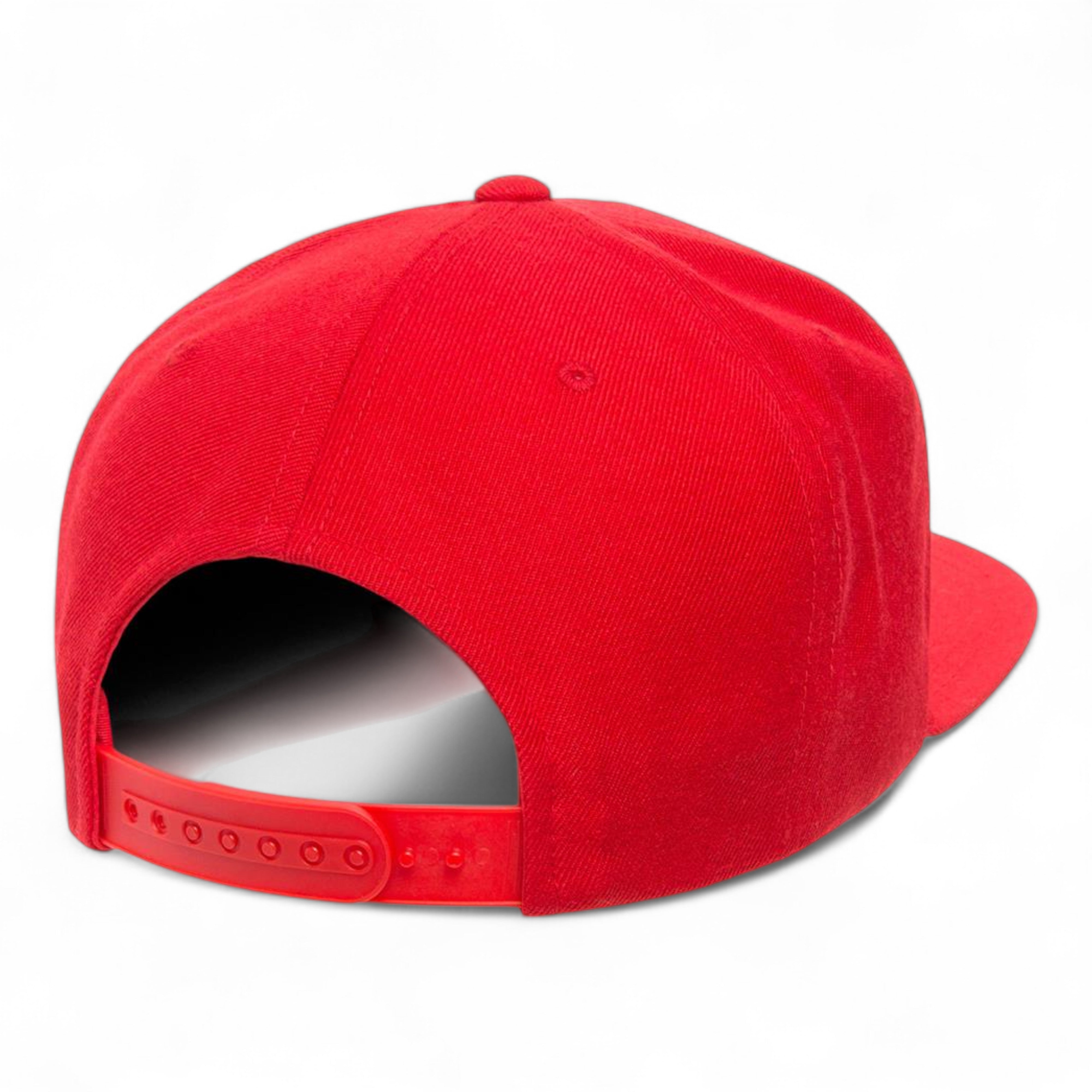 YP Classics/Yupoong 6089M Premium Flat Bill Snapback Cap - Red