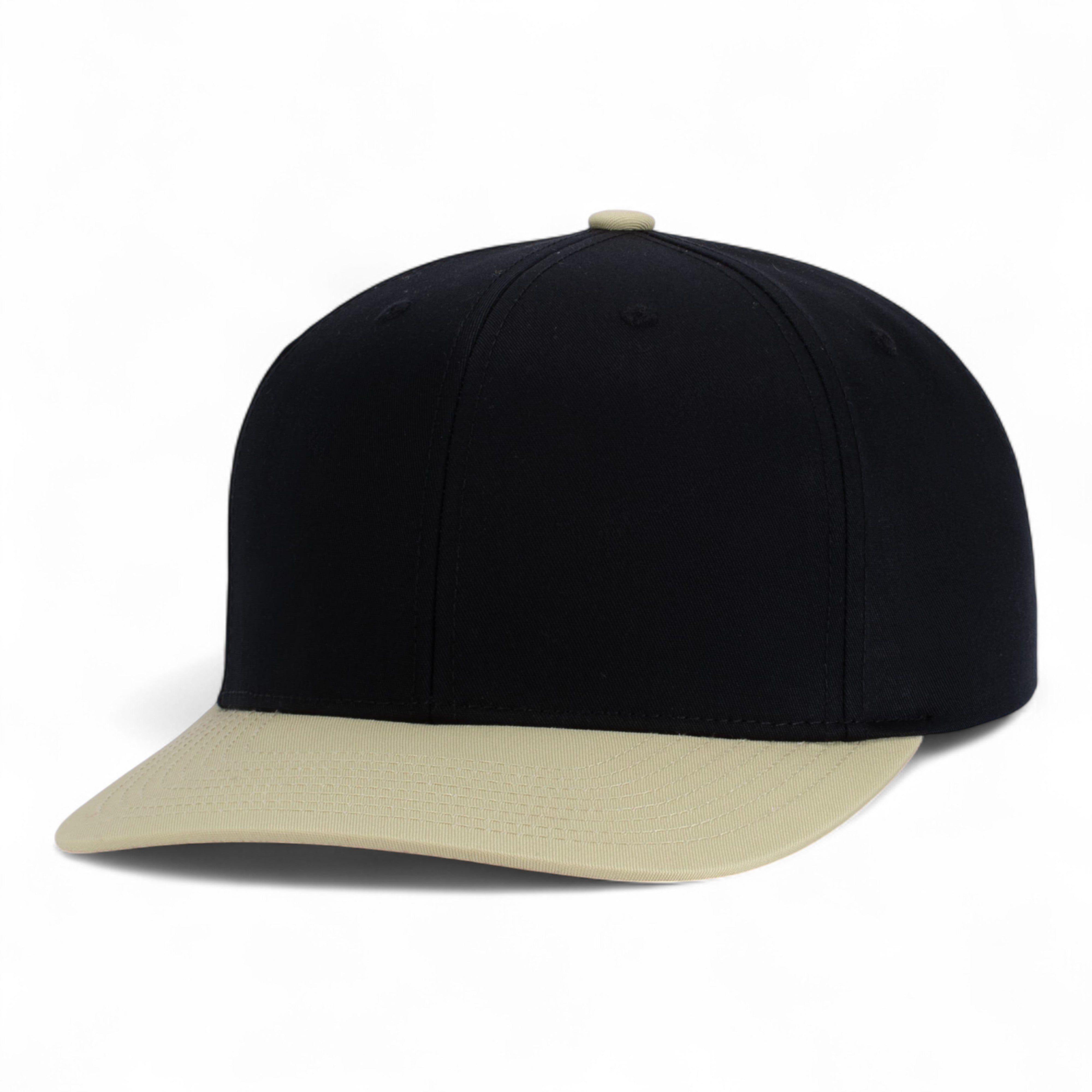 POLY/COTTON SNAPBACK CAP - YTH - BLACK/VEGAS GOLD