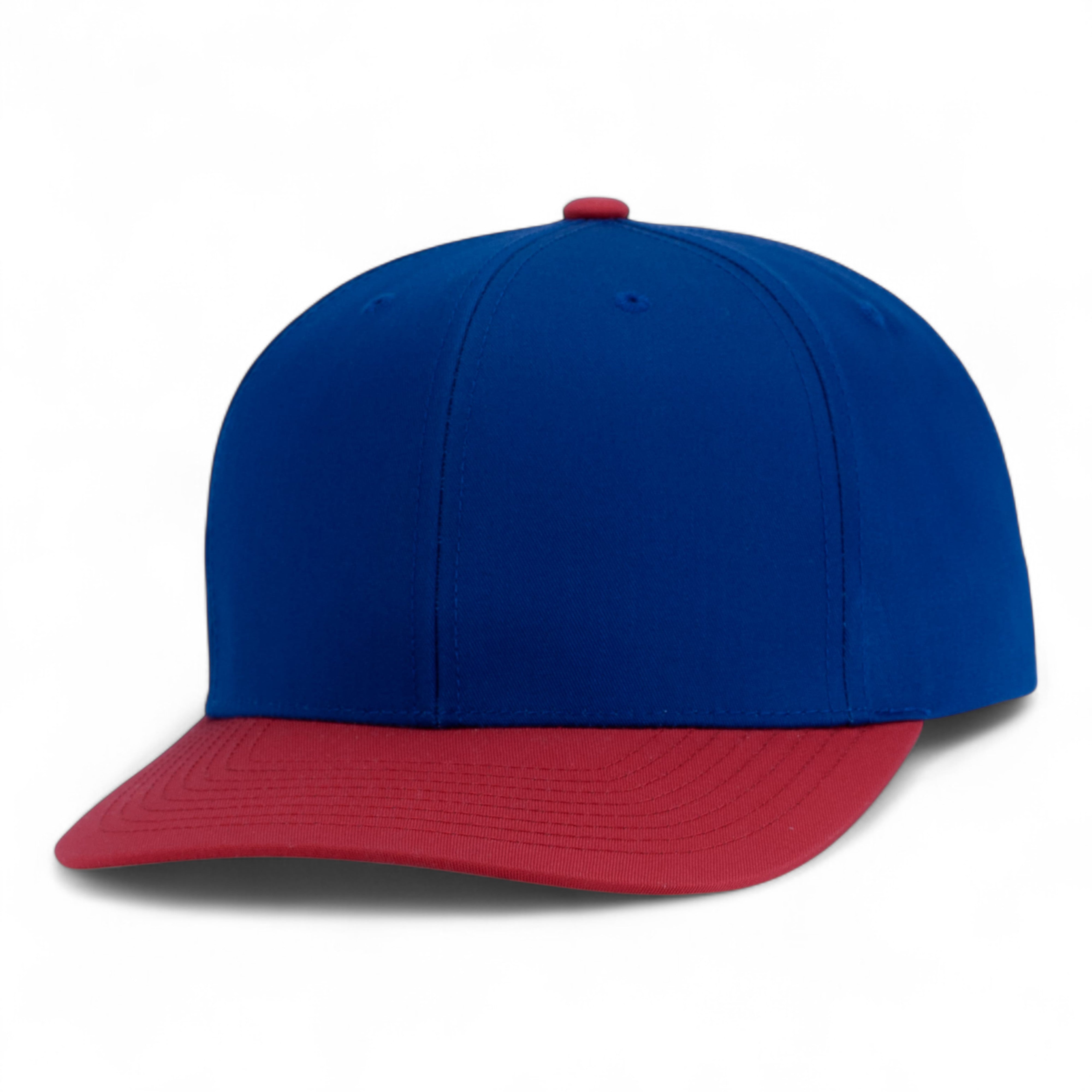 POLY/COTTON SNAPBACK CAP - YTH - ROYAL/RED