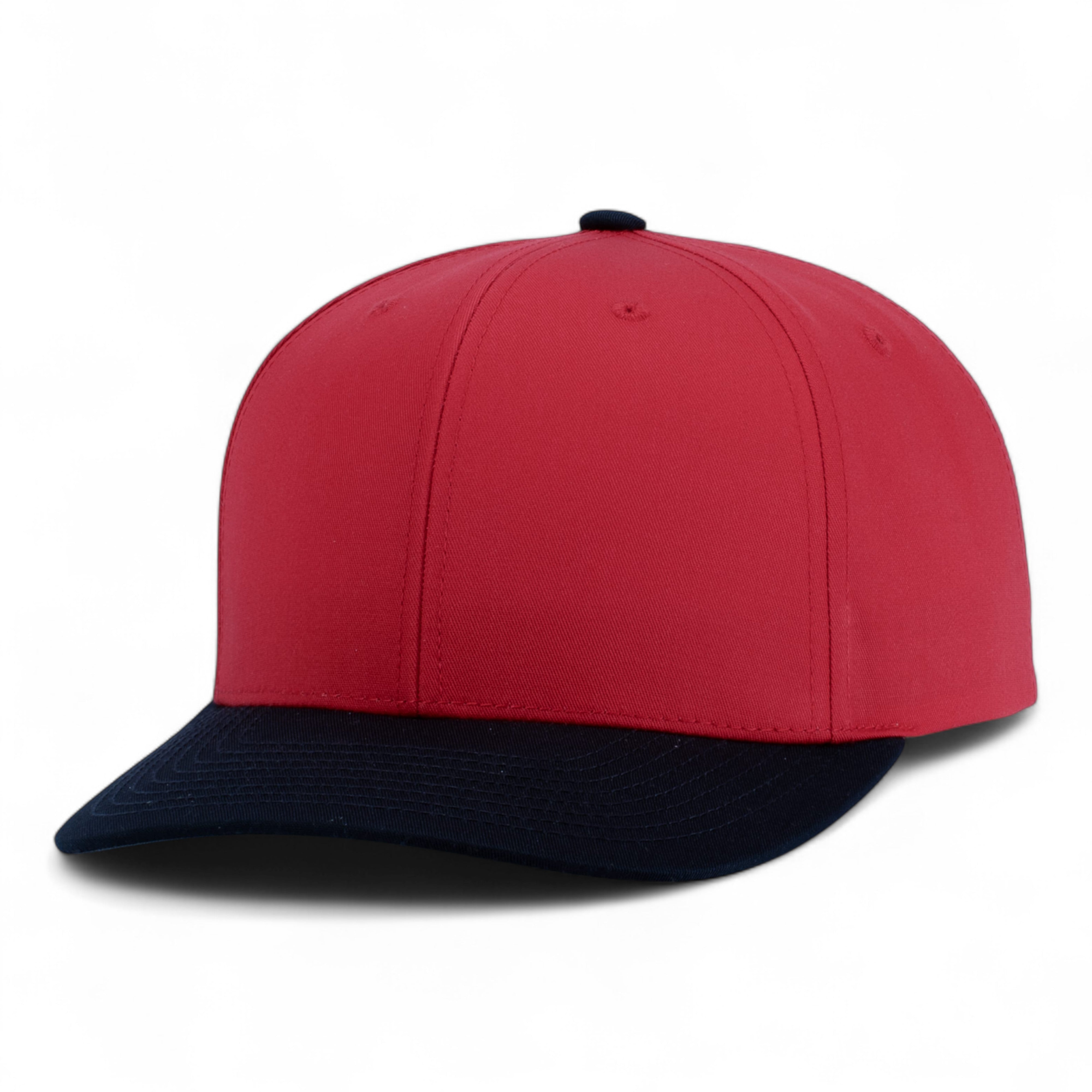 POLY/COTTON SNAPBACK CAP - YTH - RED/NAVY