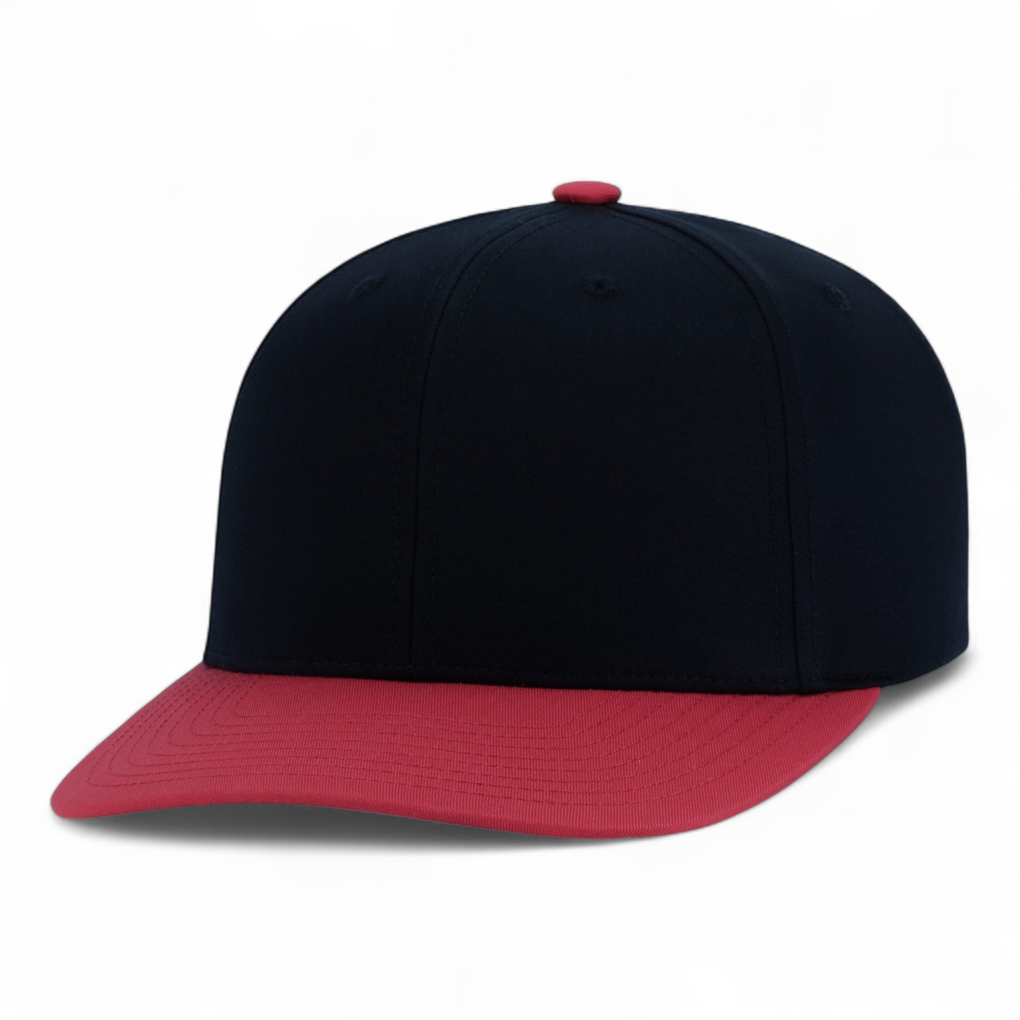 POLY/COTTON SNAPBACK CAP - YTH - BLACK/RED