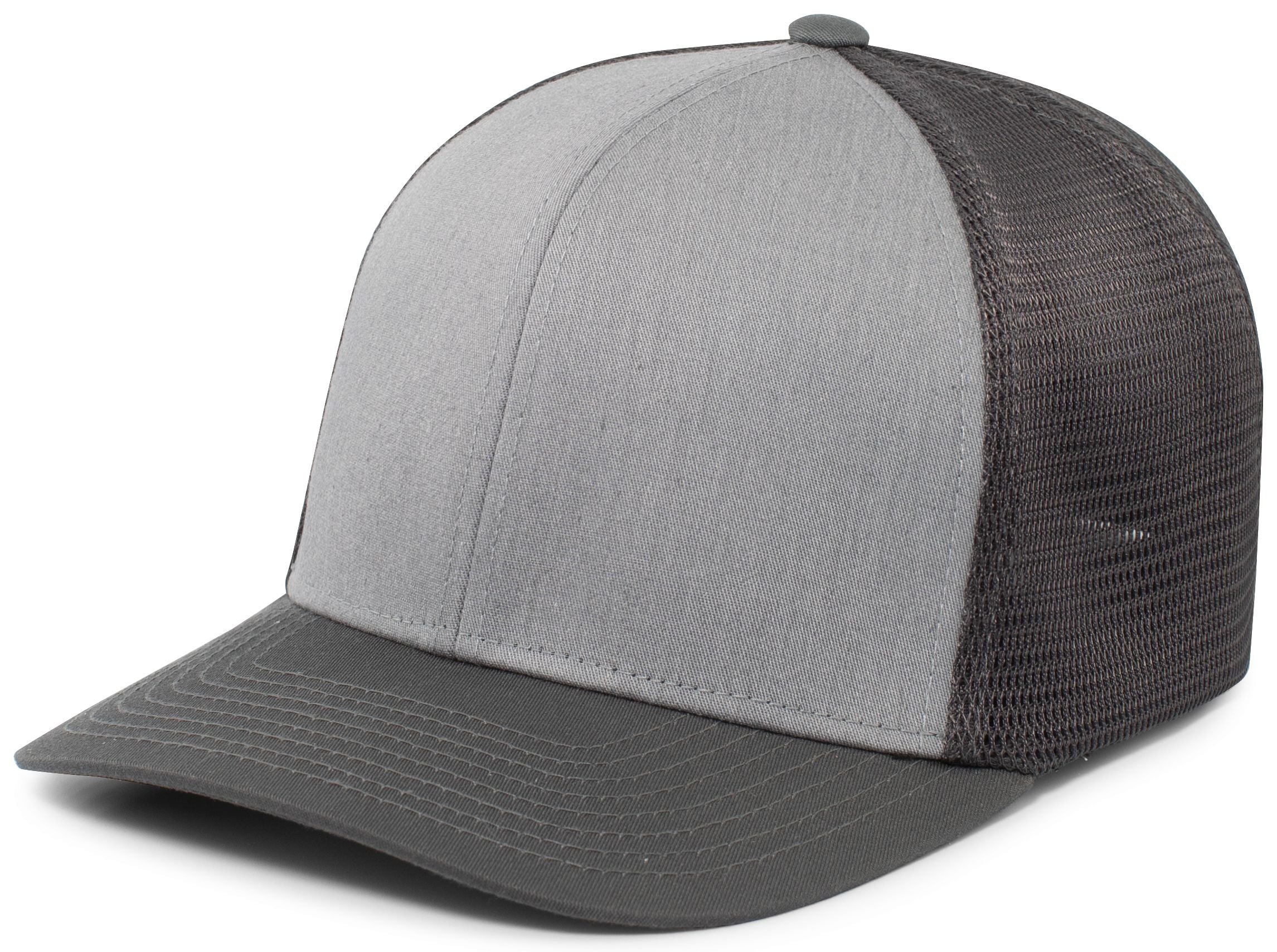 Fusion Trucker Cap - XS - HEATHER GREY/LT CHARCOAL/LT CHARCOAL