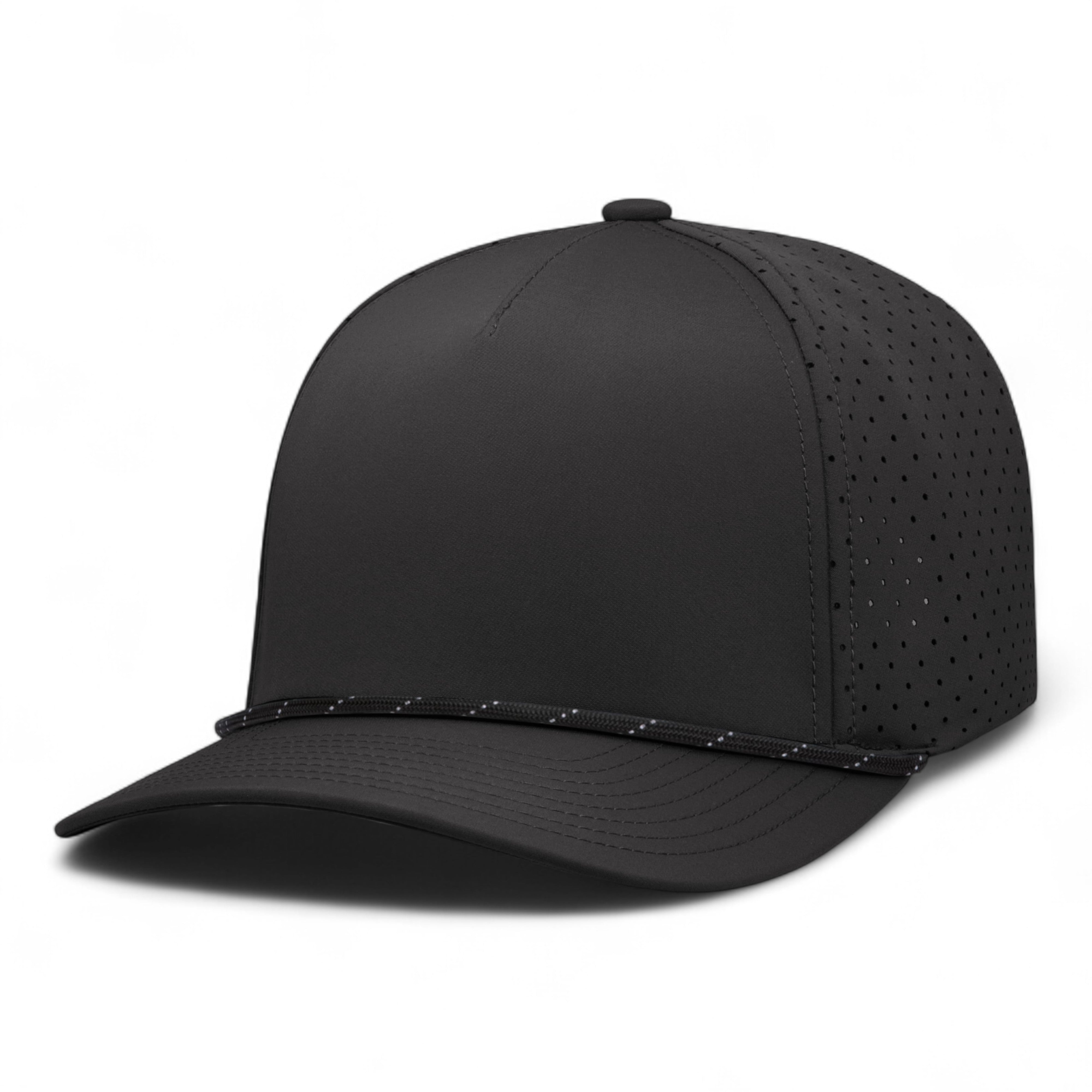 Weekender Perforated Snapback Cap - OS - BLACK/BLACK/WHITE