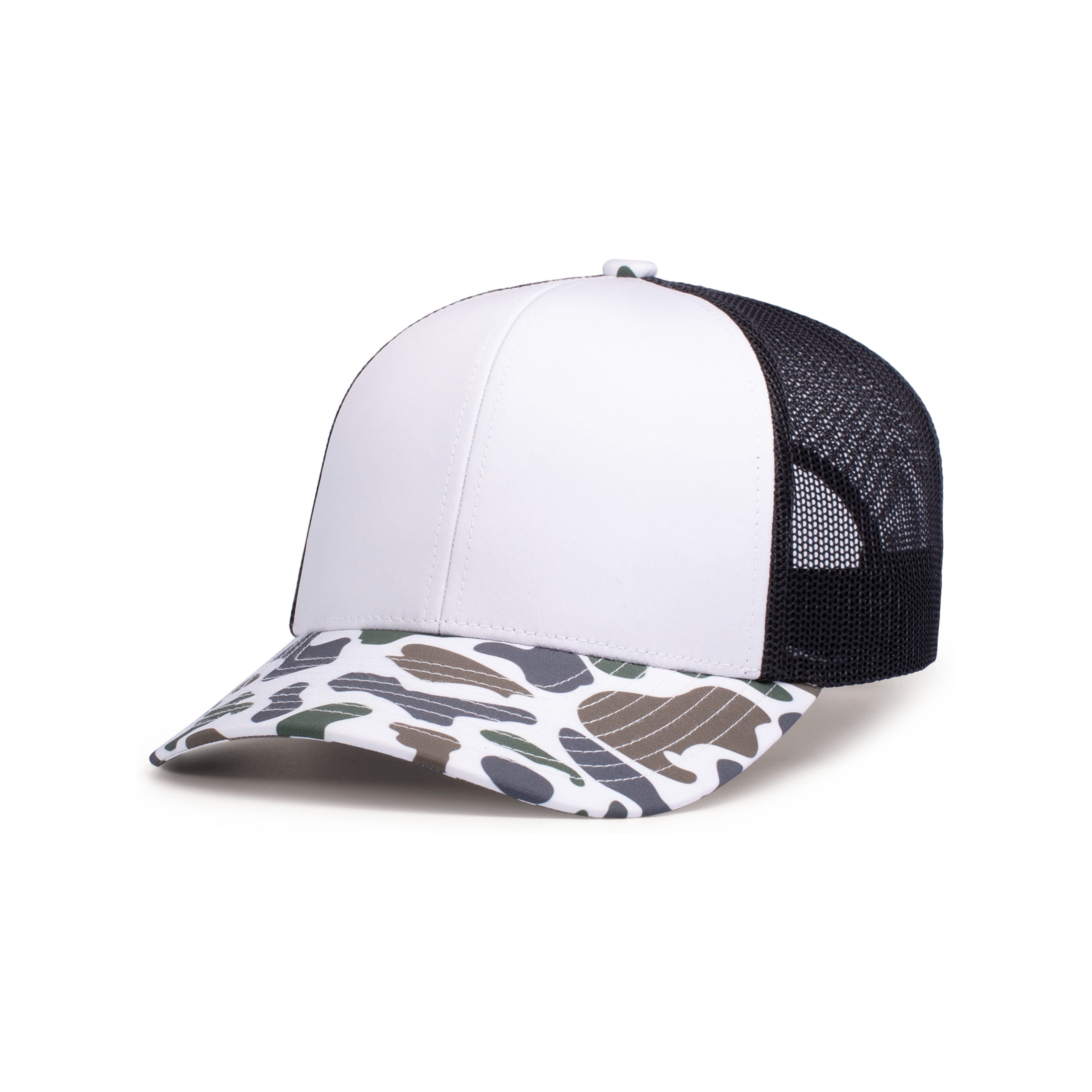 DUCK CAMO TRUCKER SNAPBACK CAP - OS - BONE/LIGHT CHARCOAL/TIMBERLINE