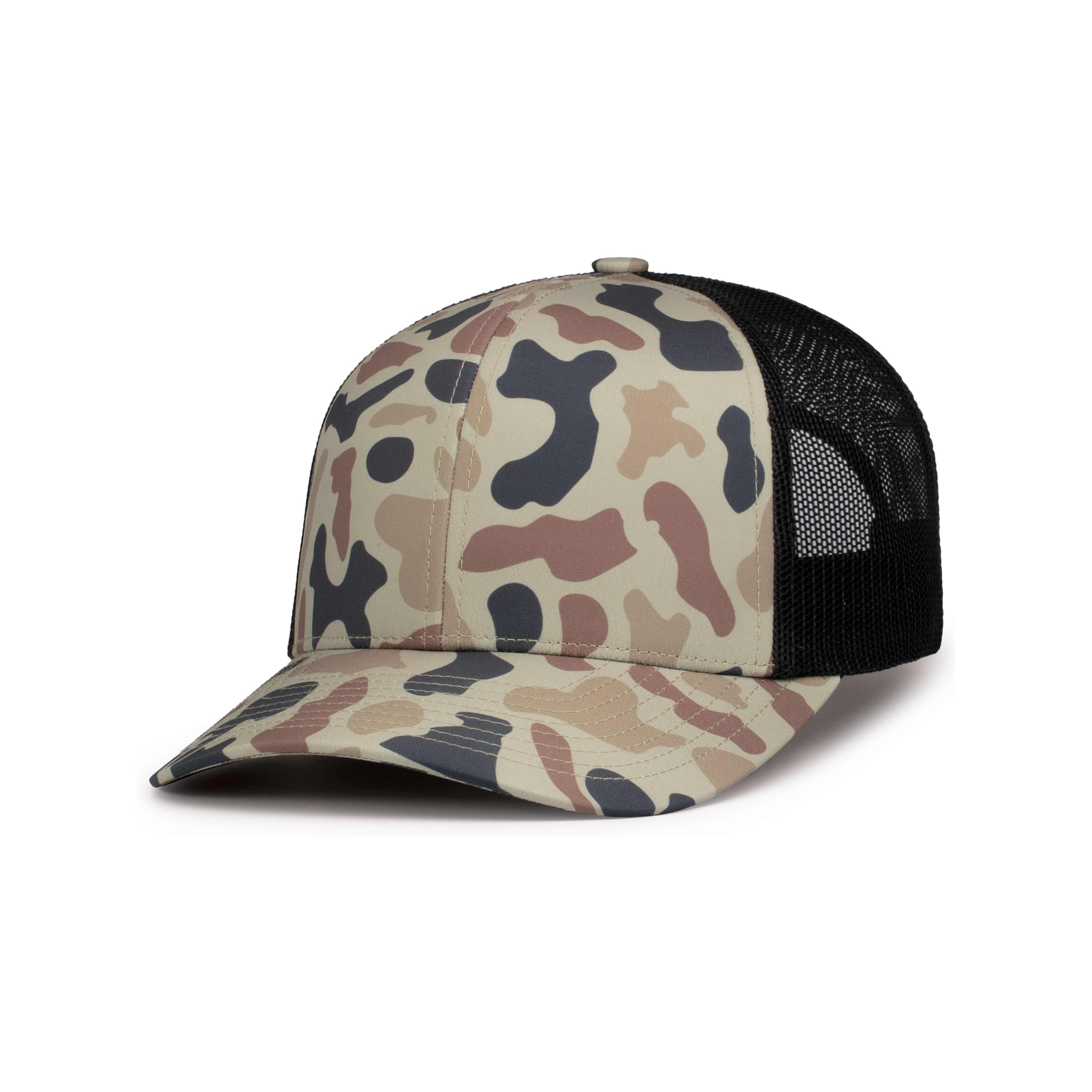 DUCK CAMO TRUCKER SNAPBACK CAP - OS - CANYON/LT CHARCOAL/CANYON