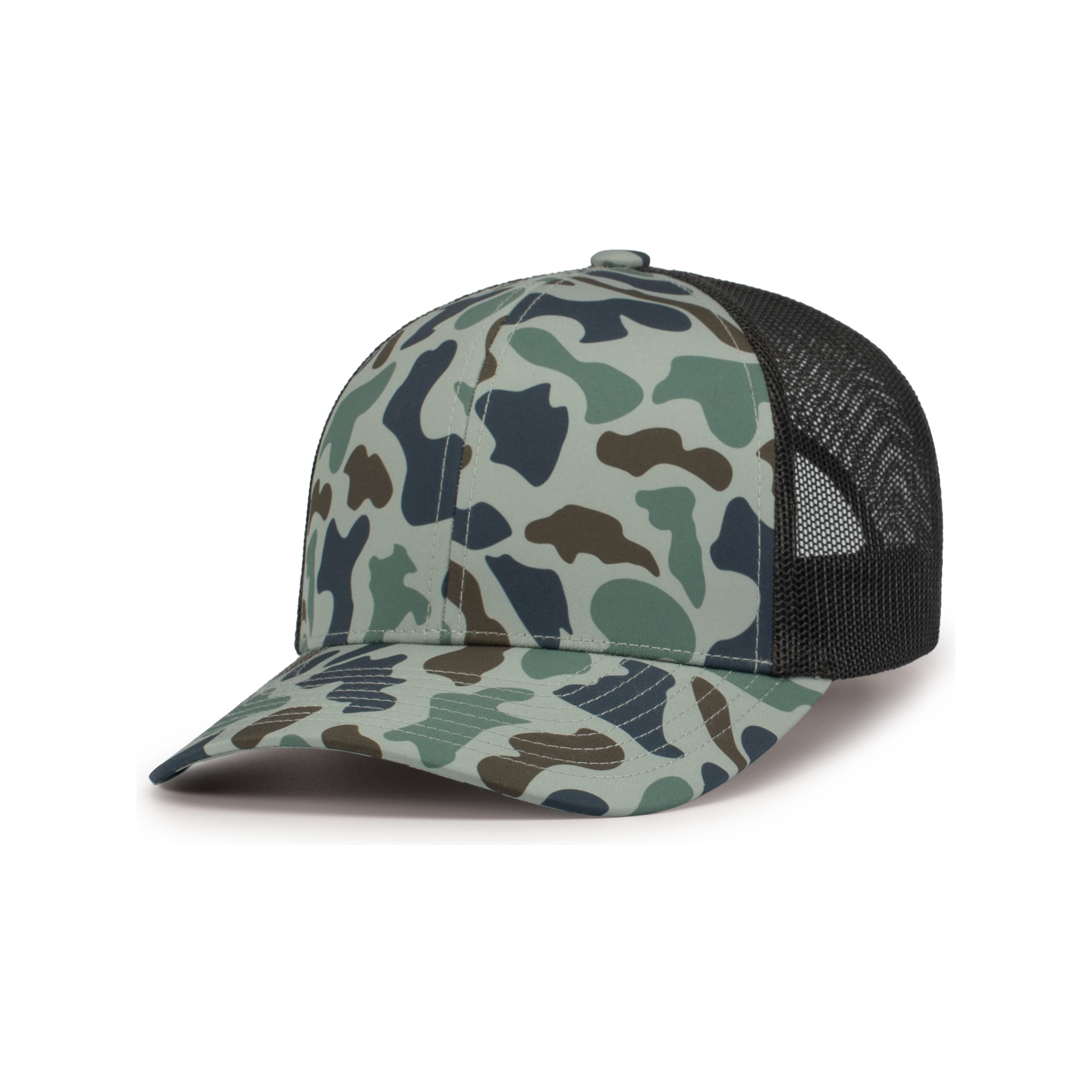DUCK CAMO TRUCKER SNAPBACK CAP - OS - MALLARD/LT CHARCOAL/MALLARD